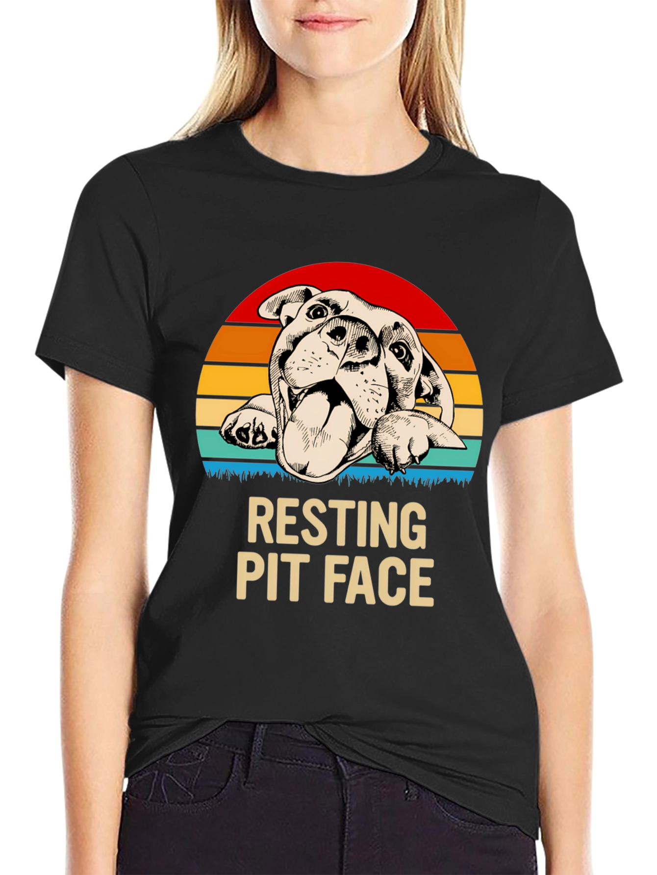 Black Resting Pit Face Graphic Tee - Unisex view 2