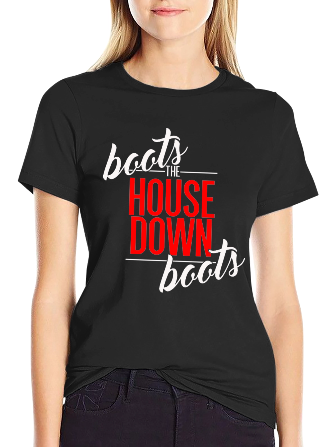 Black Boots The House Down Unisex T-Shirt view 2