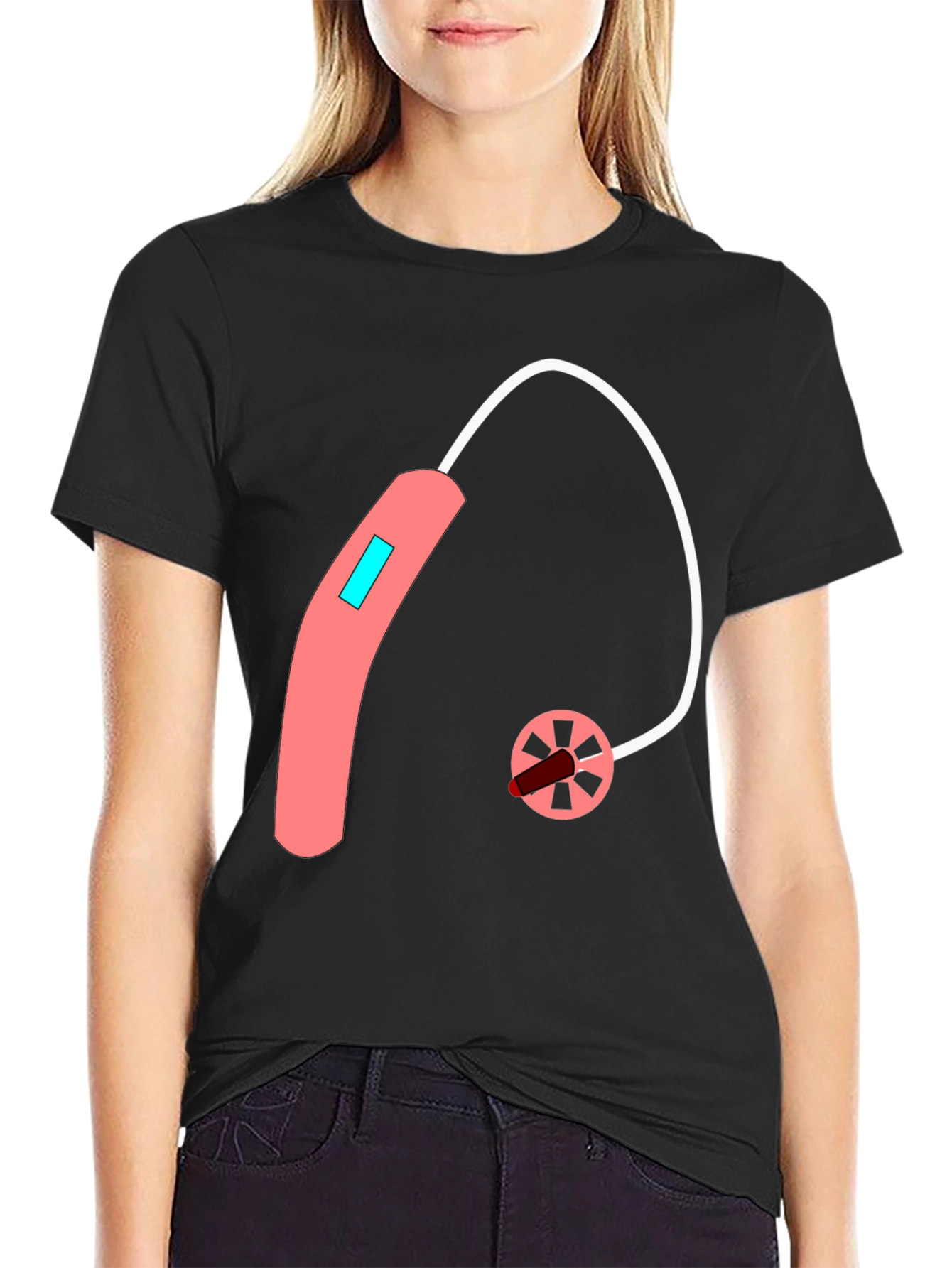 Hearing Aid Graphic Tee - Unique Design - 2