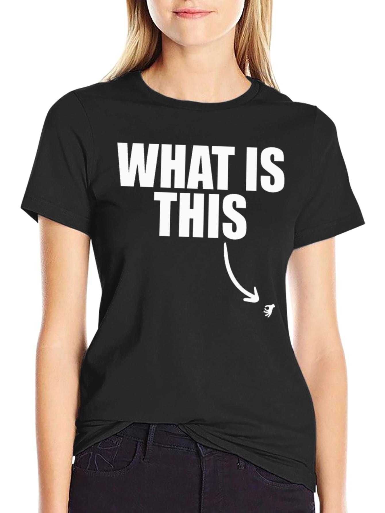 Black What is This? Funny Graphic Tee view 2