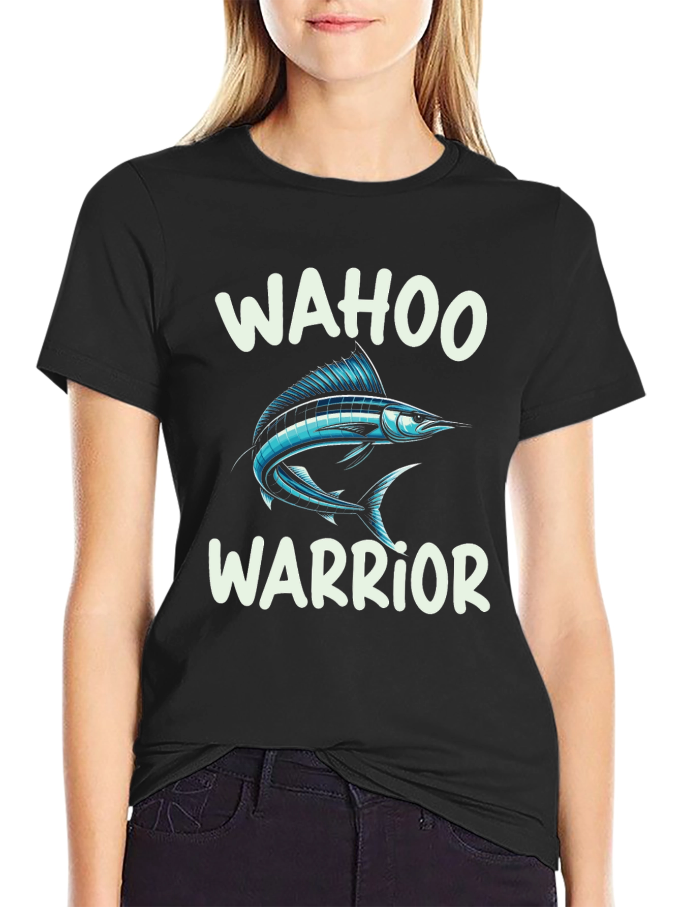 Black Wahoo Warrior Graphic T-Shirt view 2