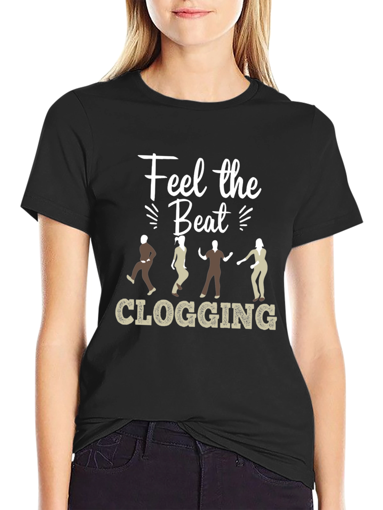 Black Feel the Beat Clogging T-Shirt view 2