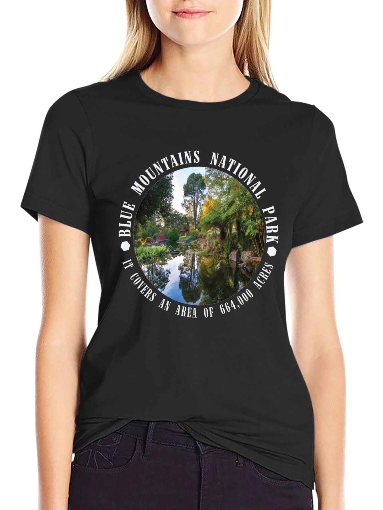 Black Blue Mountains National Park T-Shirt view 2