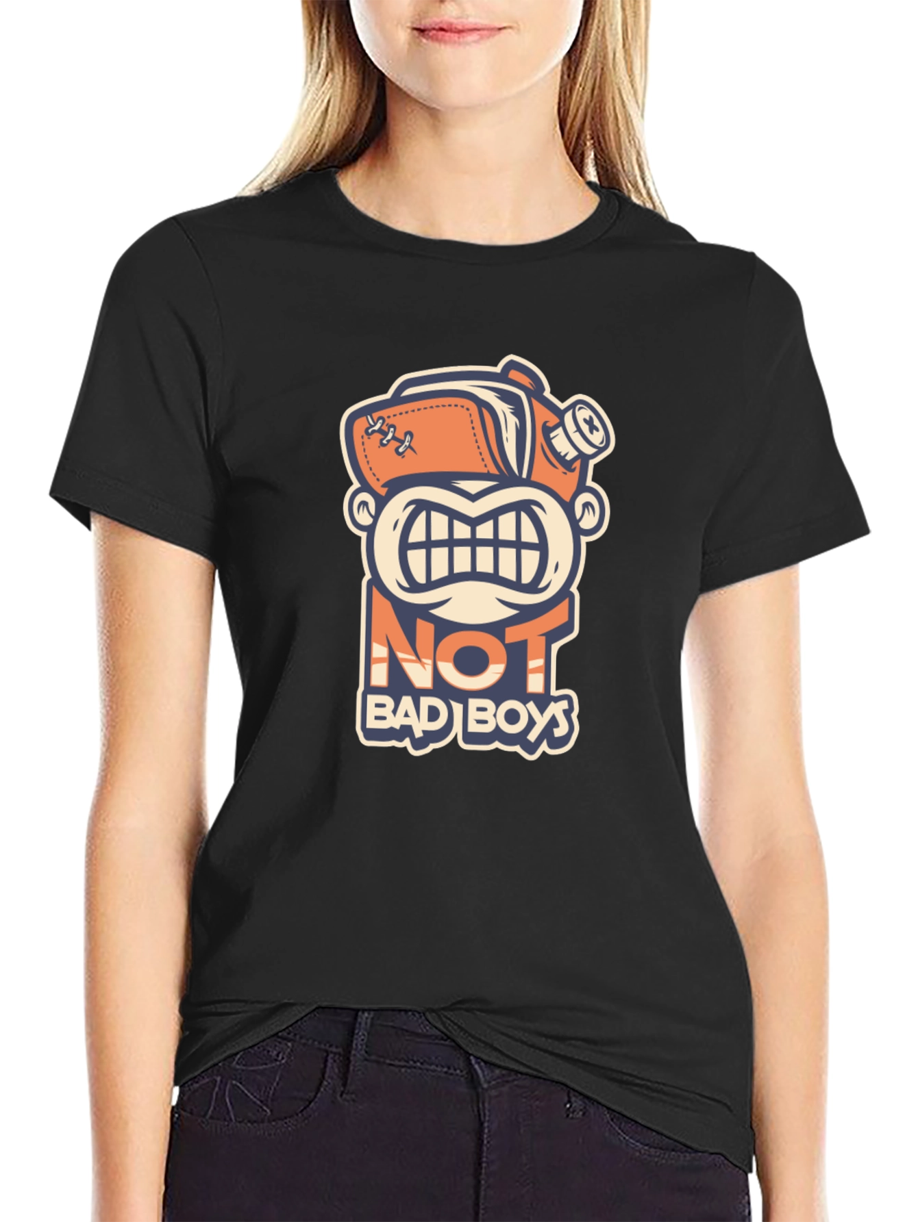 Black Not Bad Boys Graphic T-Shirt - Novelty Tee view 2