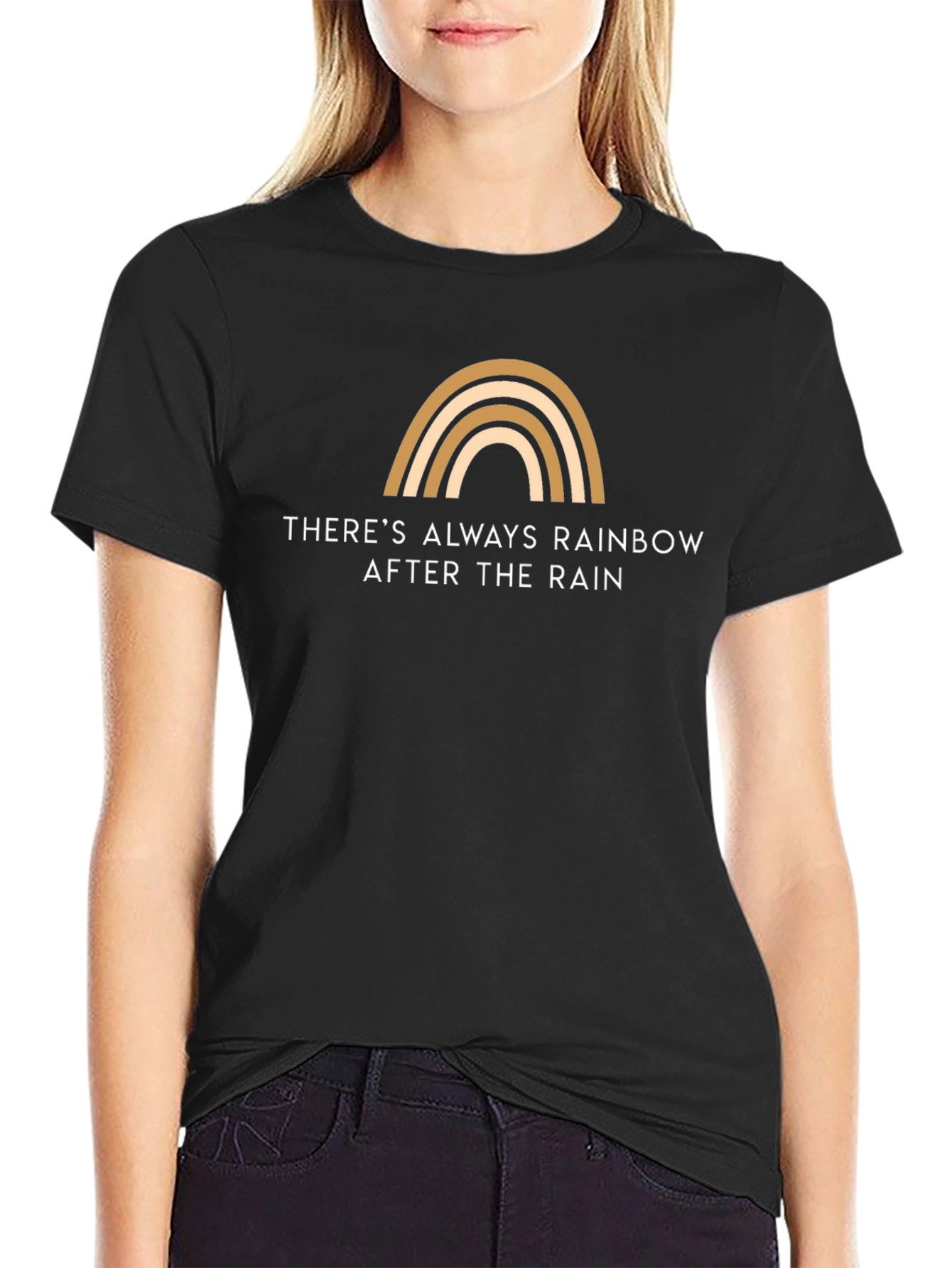 Black Rainbow After The Rain Graphic Tee view 2
