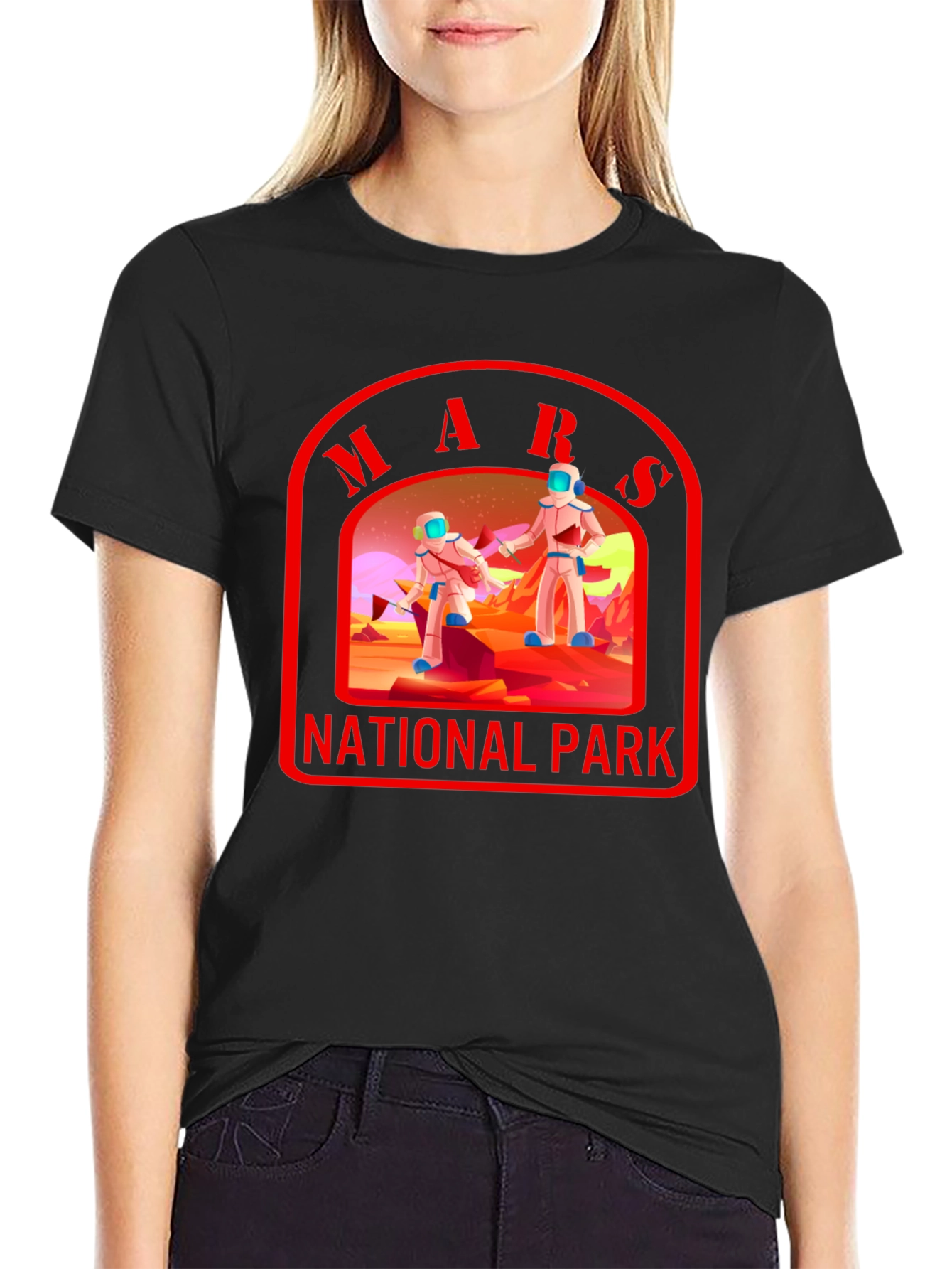 Mars National Park T-Shirt, Space Graphic Tee - 2