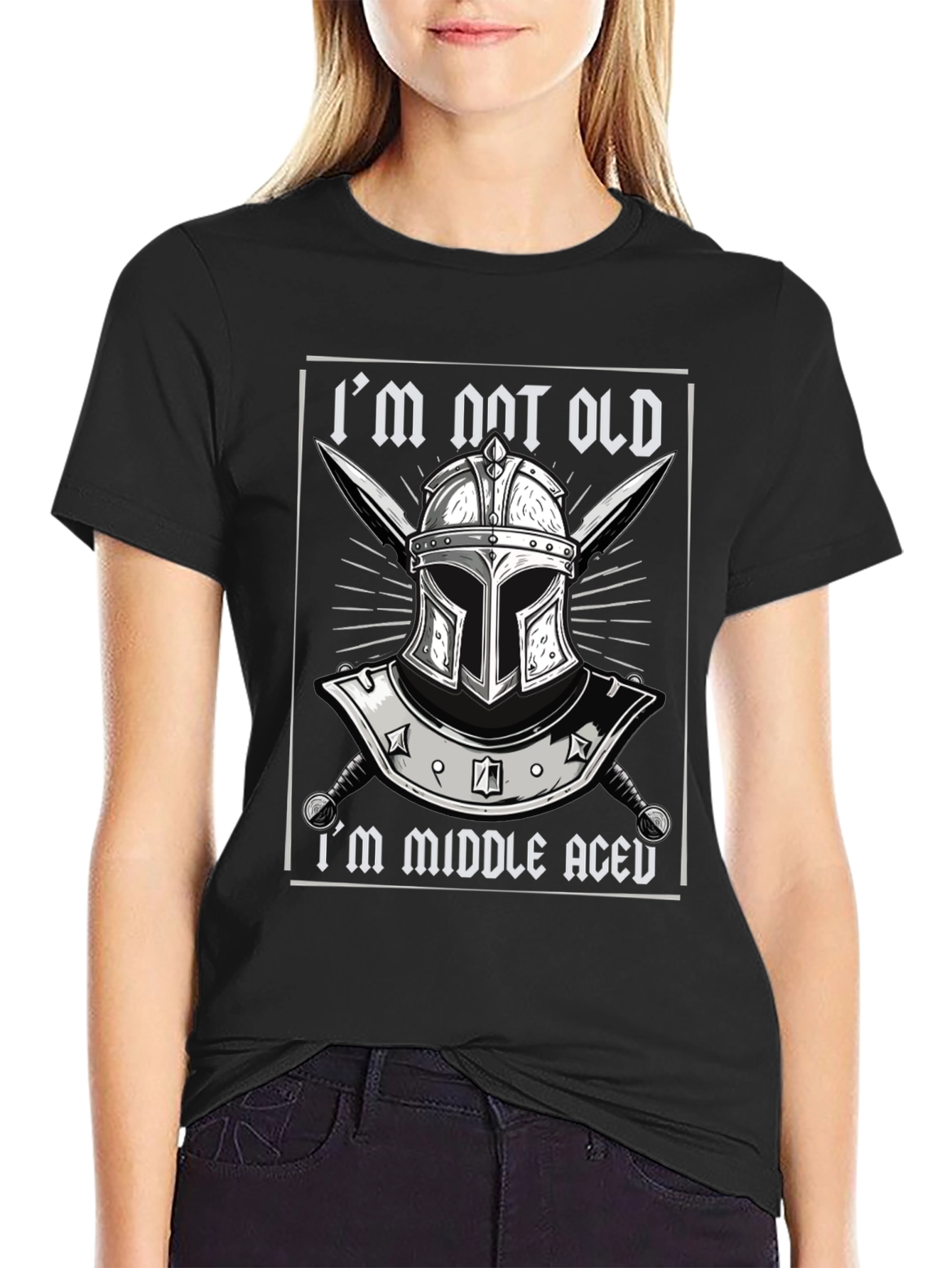 Black I'm Not Old I'm Middle Aged T-Shirt view 2