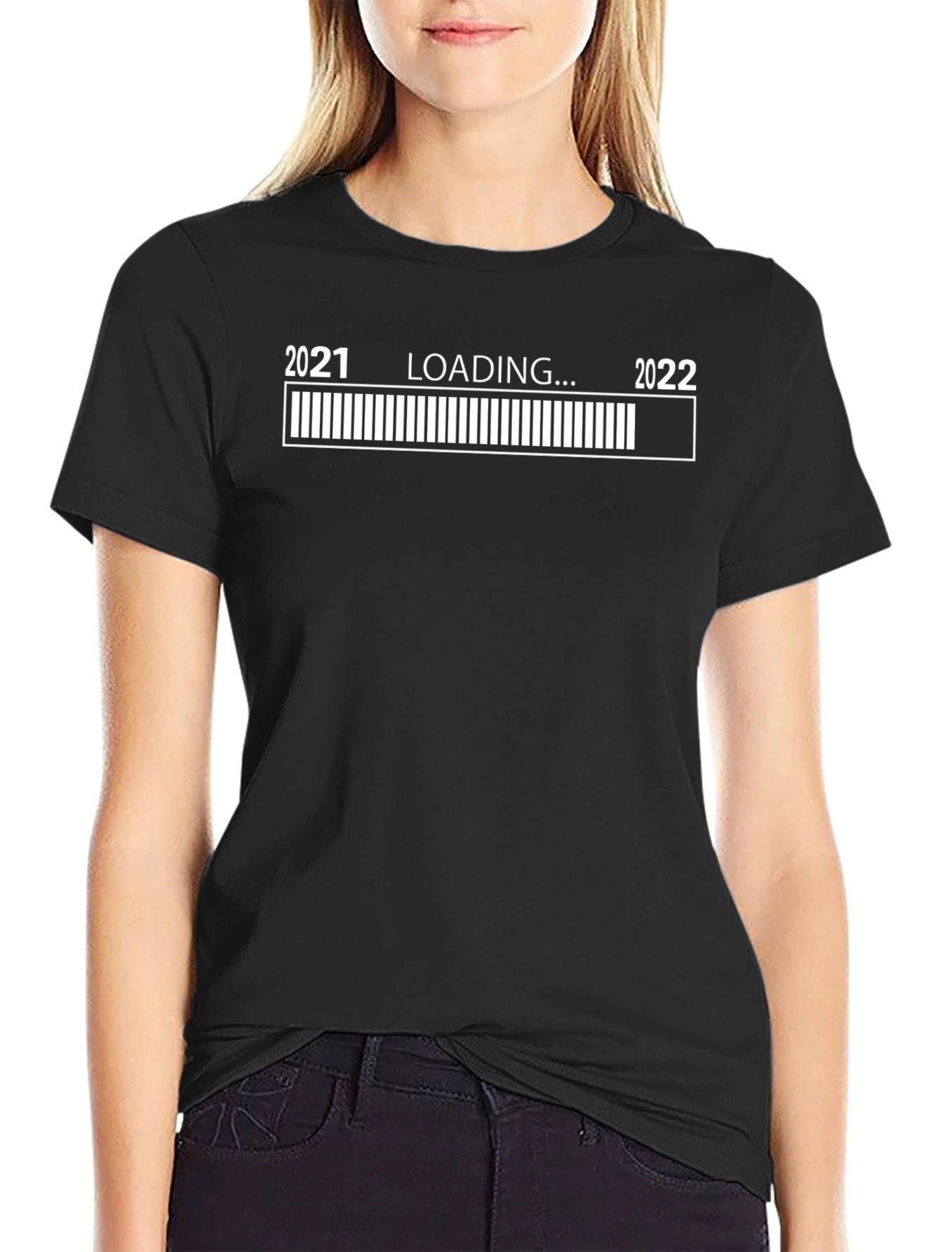 Black 2021 Loading to 2022 T-Shirt view 2