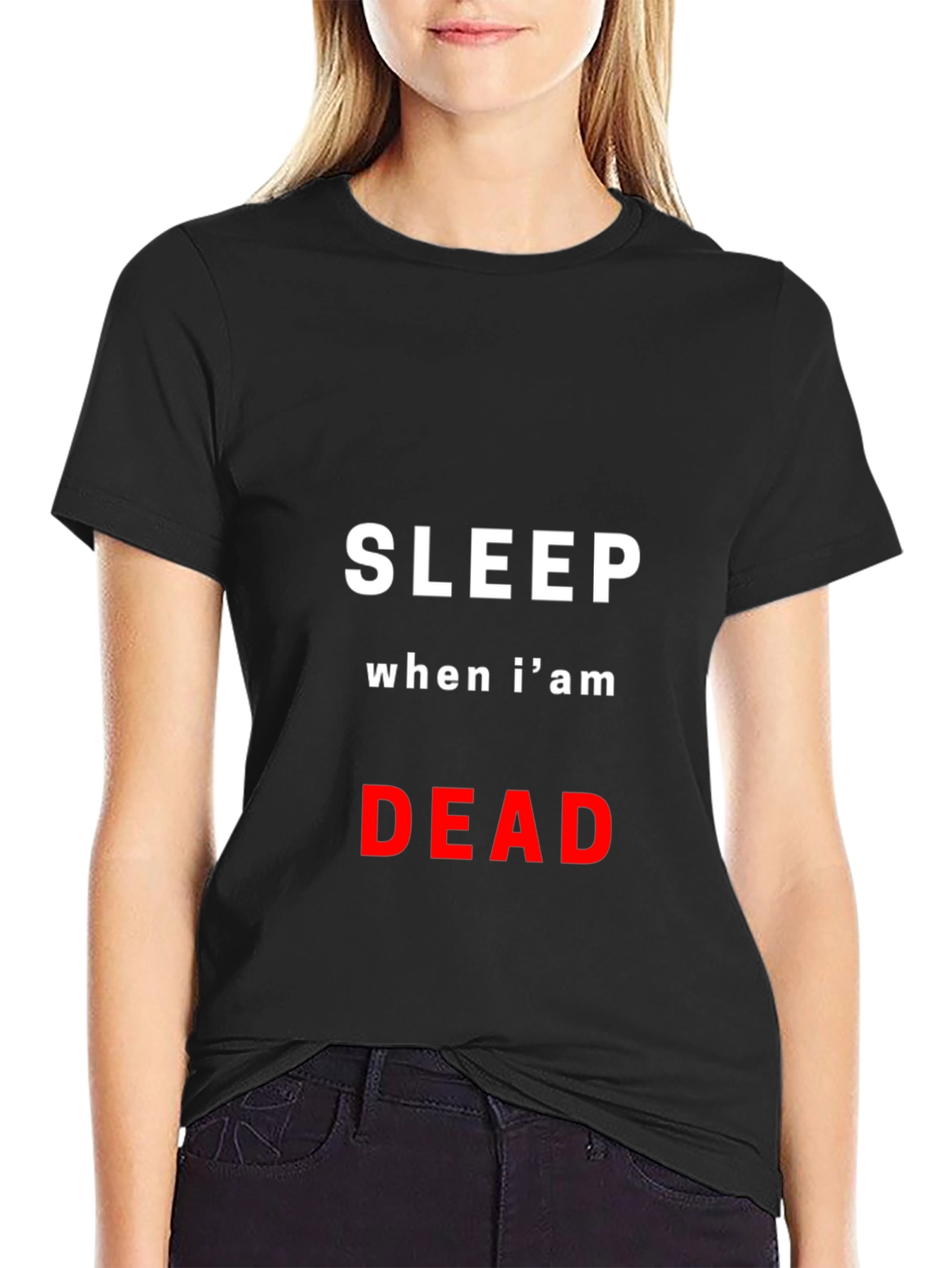 Black Sleep When I'm Dead Graphic T-Shirt view 2