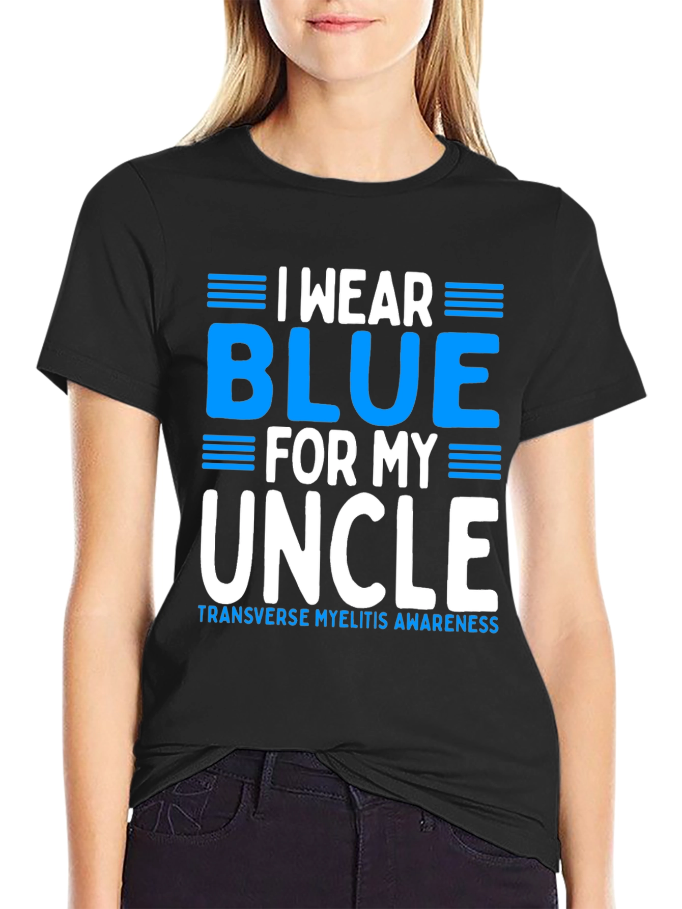 I Wear Blue For My Uncle T-Shirt - 2