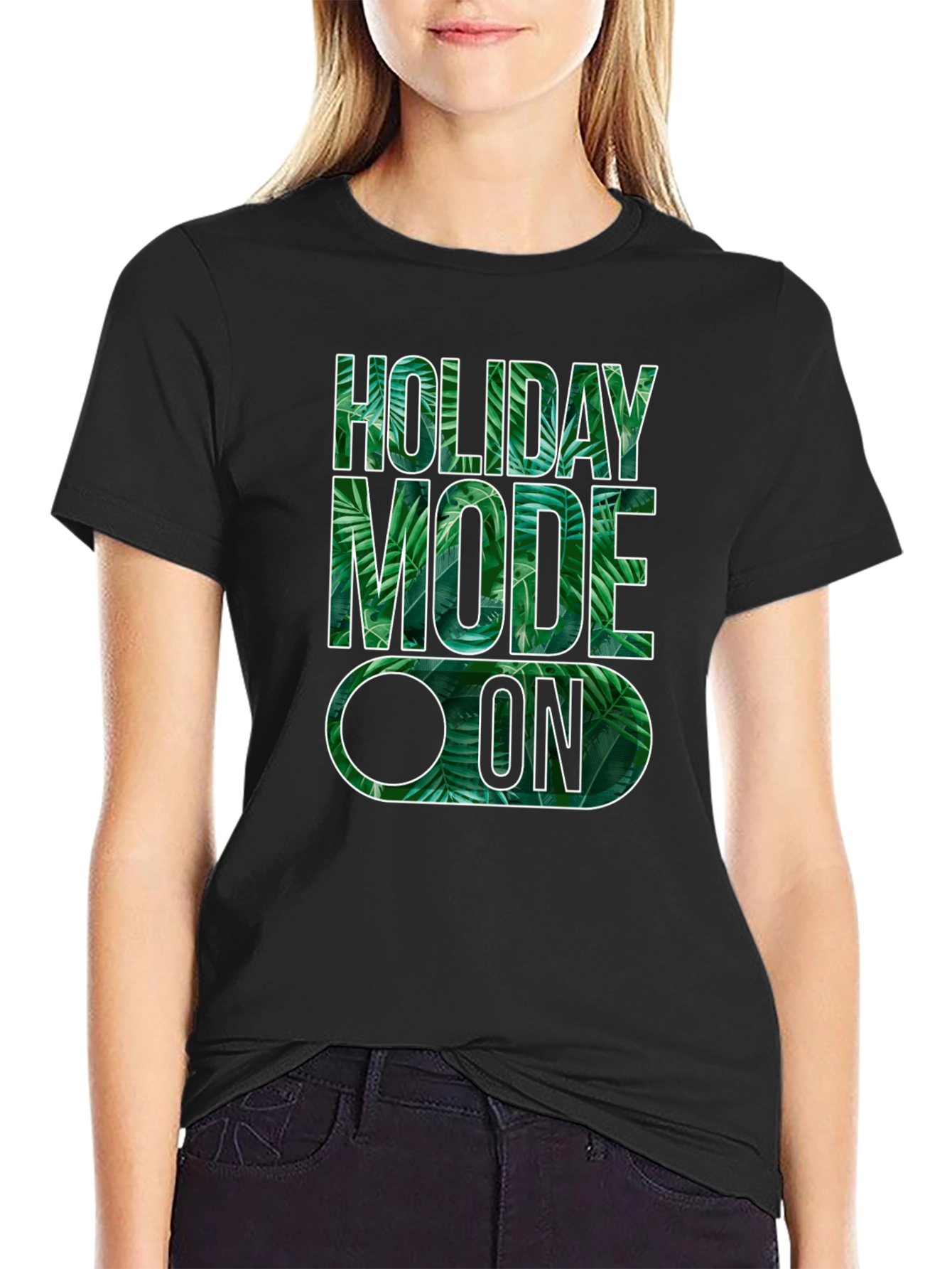 Black Holiday Mode On Graphic Tee view 2