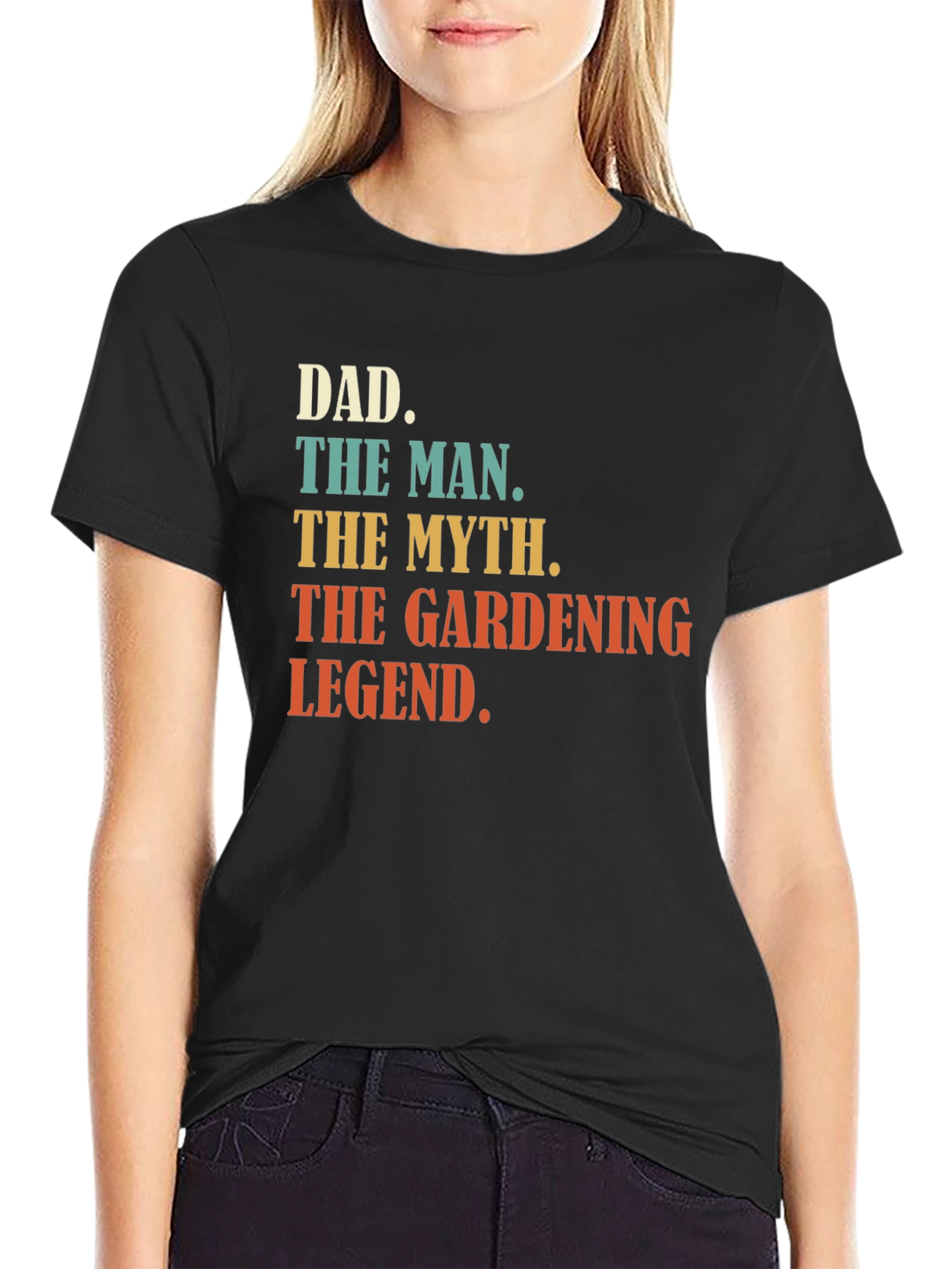 Black Dad Gardening Legend Graphic T-Shirt view 2