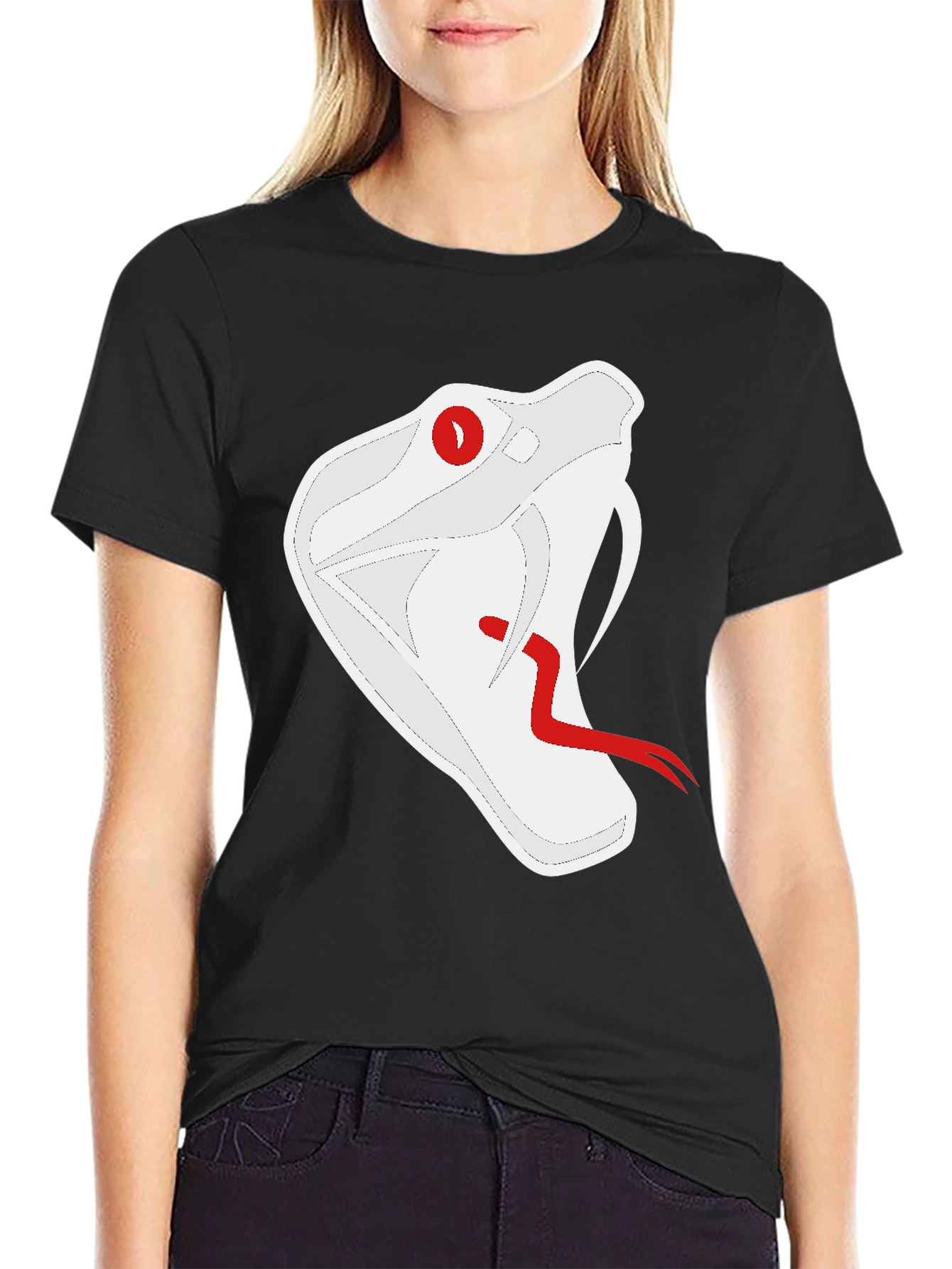 Black Snake T-Shirt - Black Graphic Tee view 2