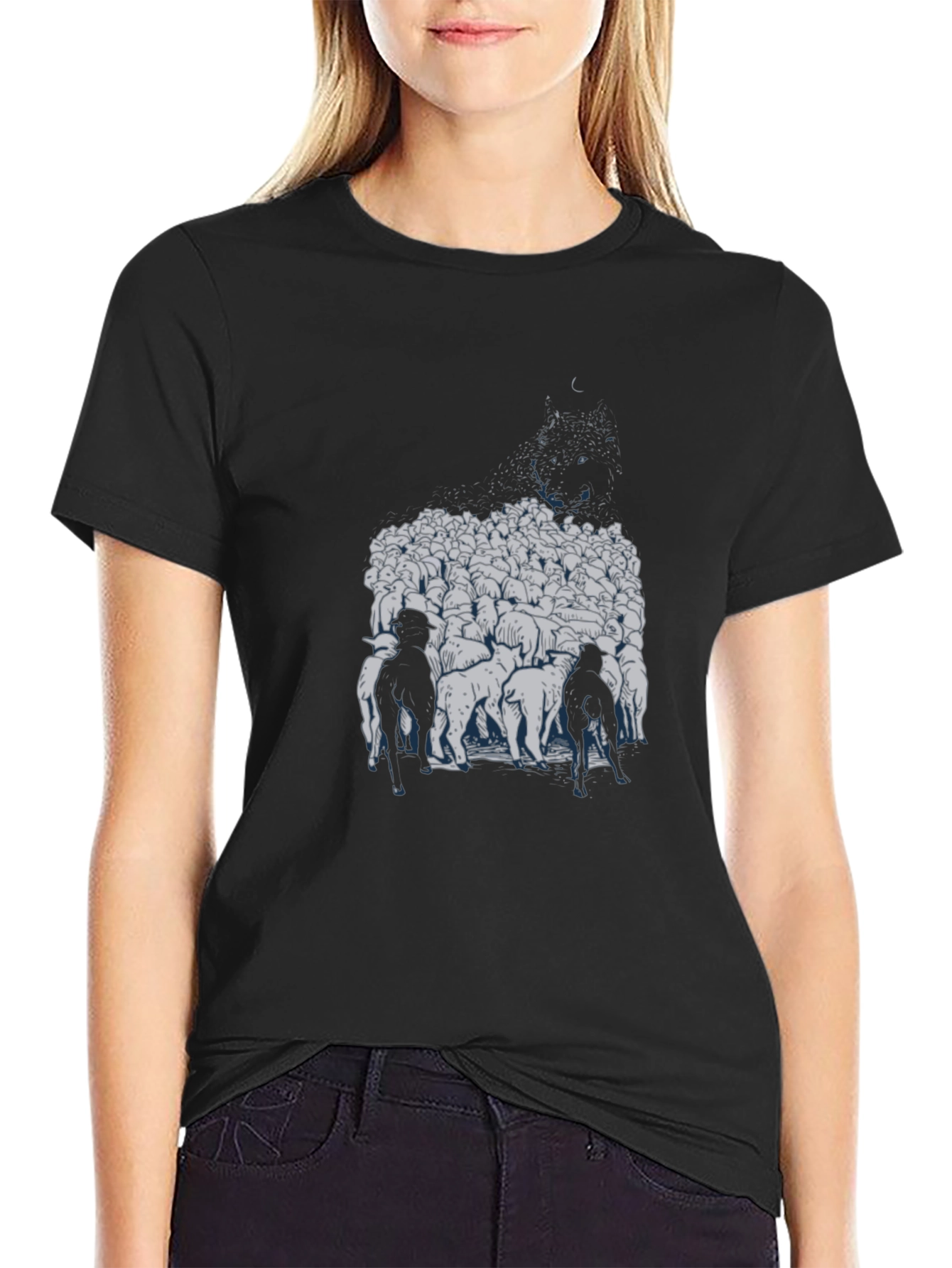 Black Herd Mentality Black Graphic Tee view 2
