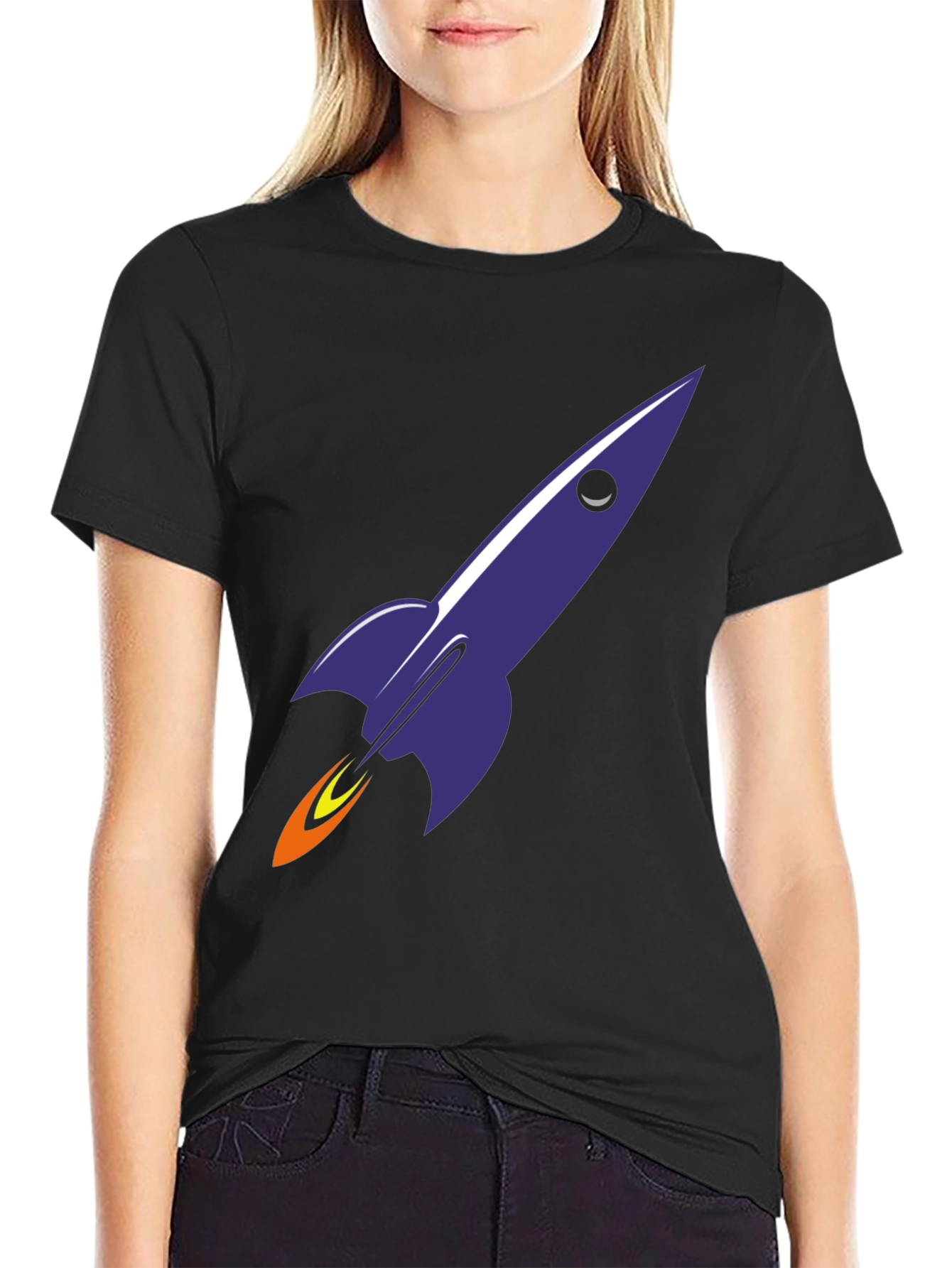 Black Rocket Graphic Tee - Blast Off in Style view 2
