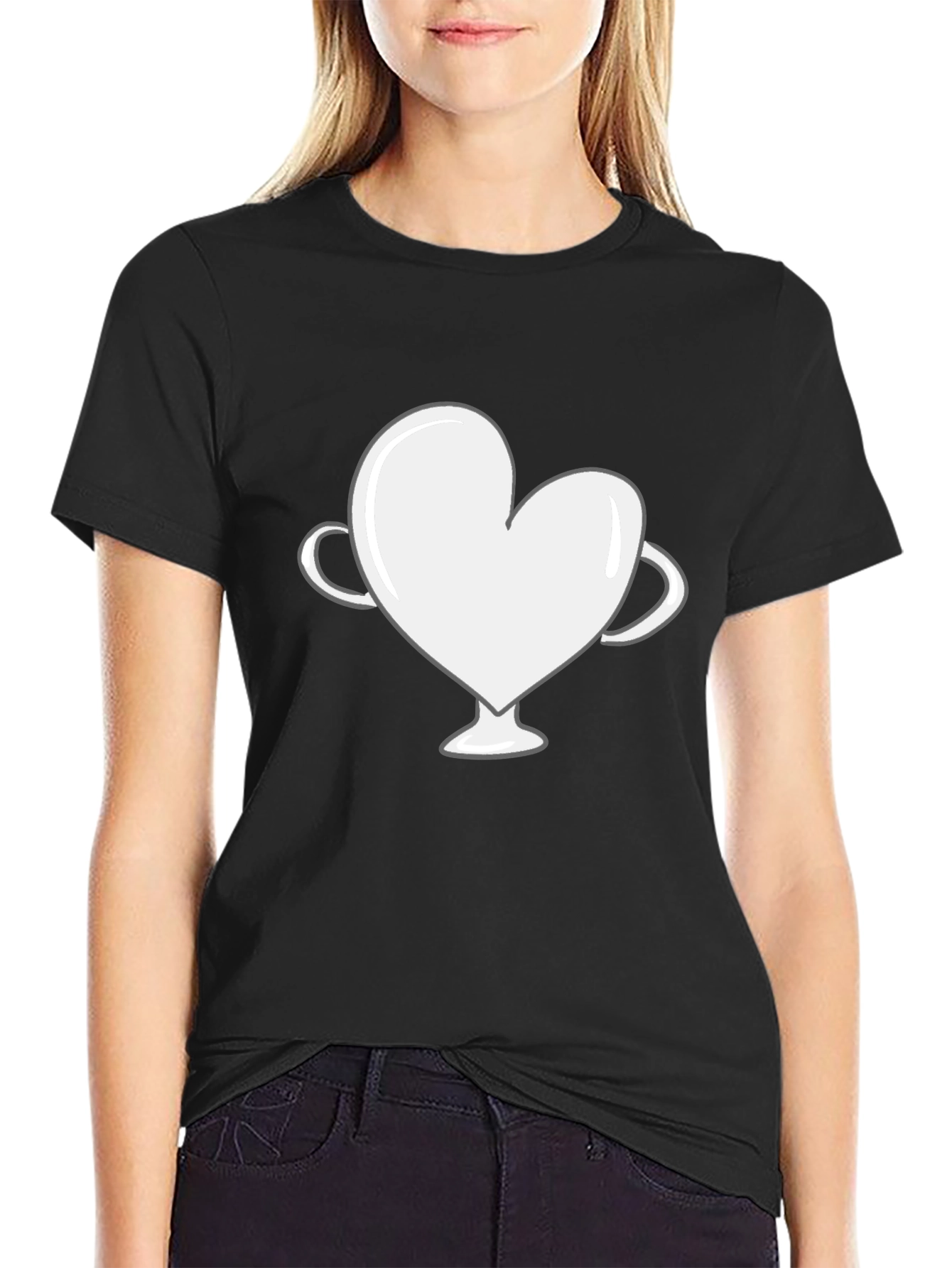 Black Heart Trophy Graphic Tee - Love Wins T-Shirt view 2