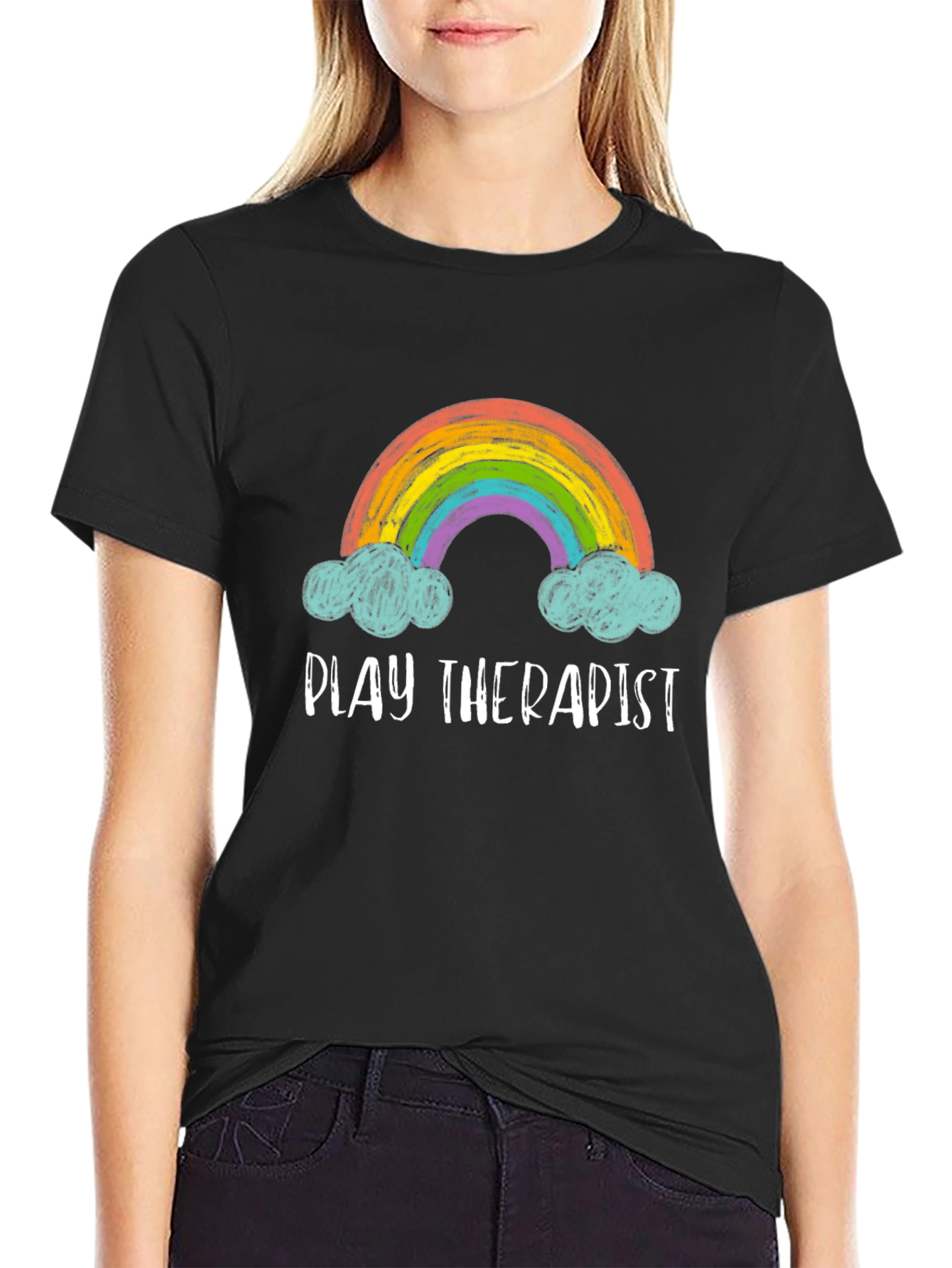 Play Therapist Rainbow Graphic Tee - 2