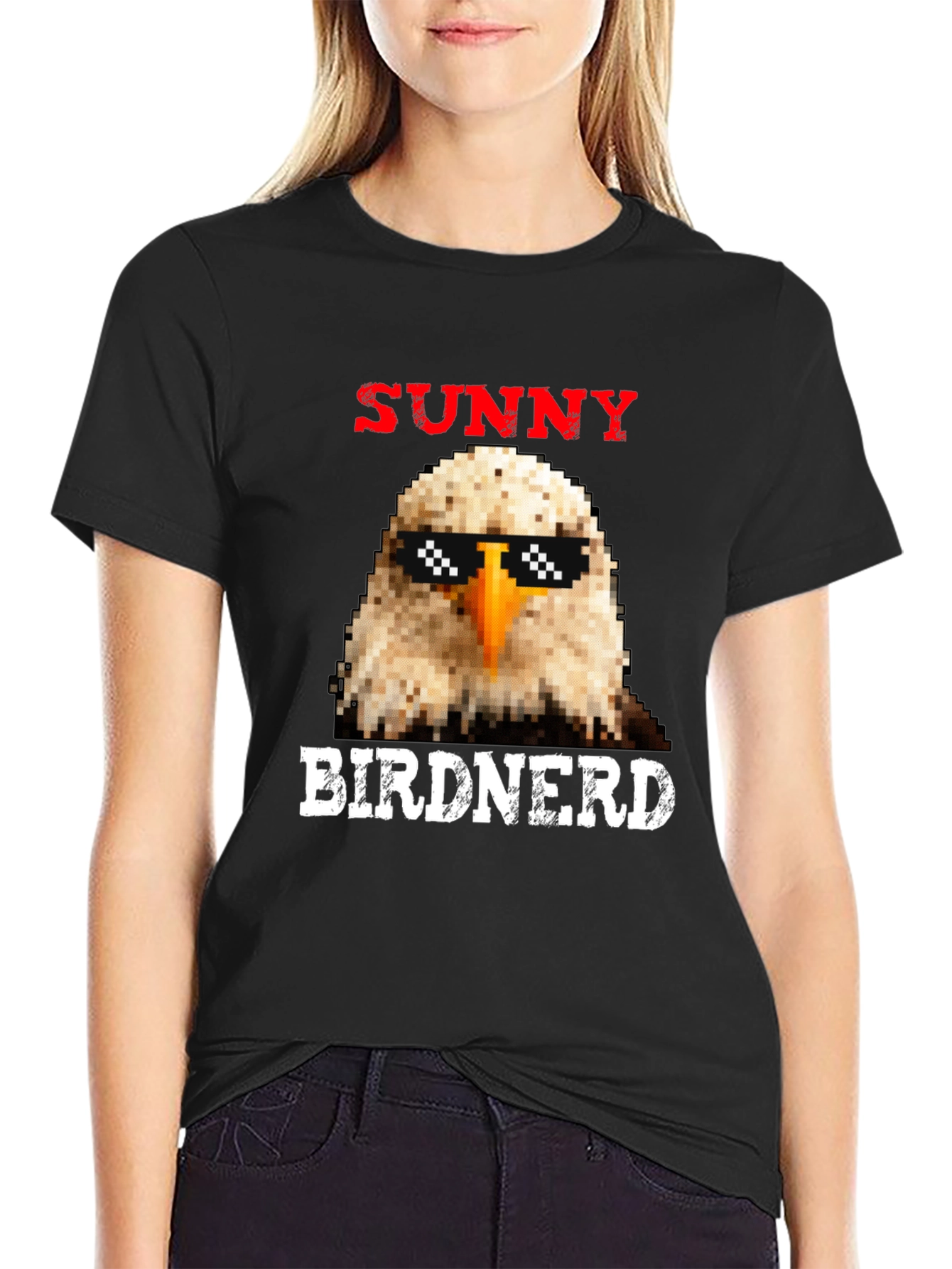 Black Sunny BirdNerd Eagle Graphic Tee view 2
