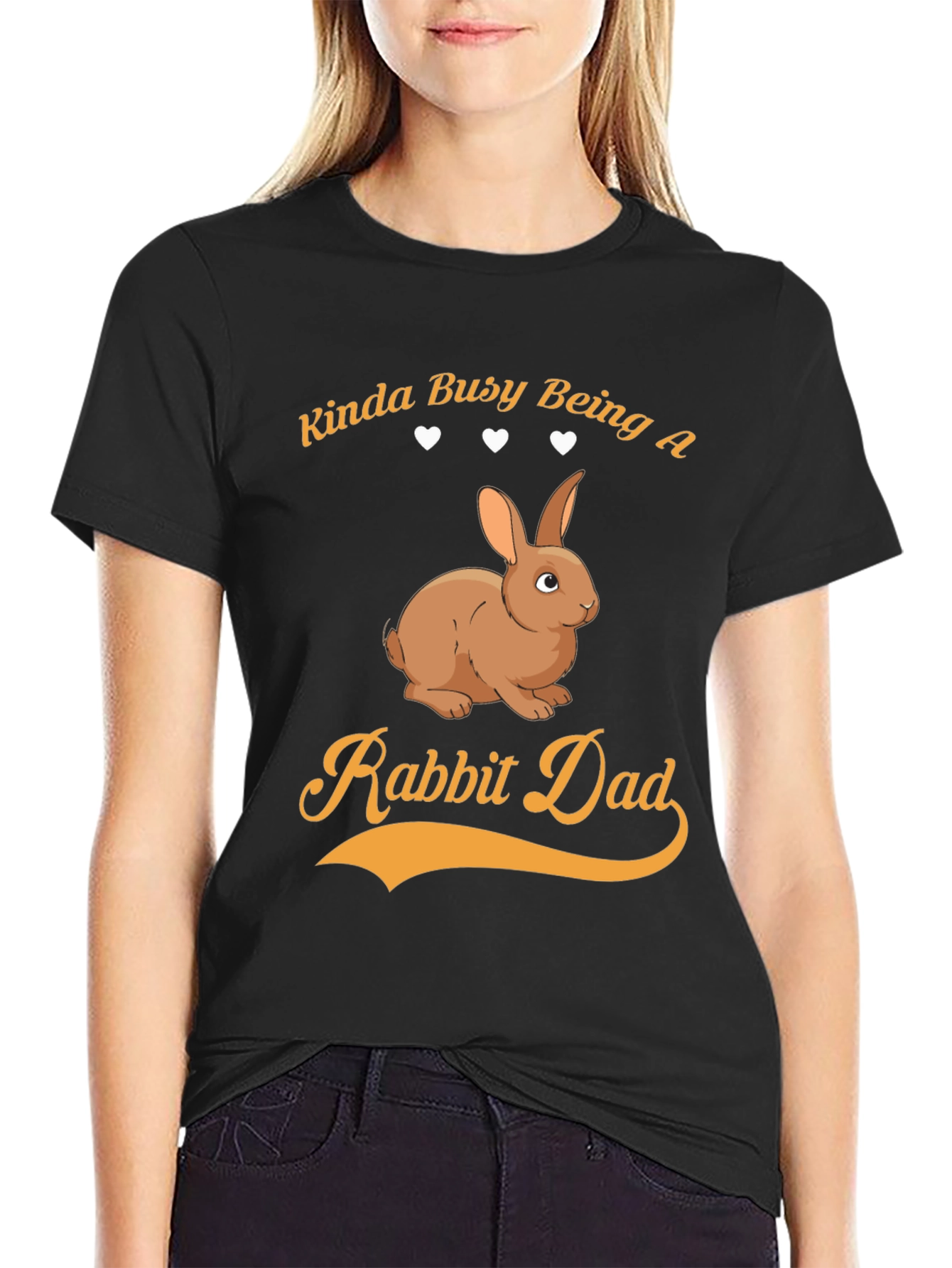 Black Rabbit Dad Graphic Tee - Kinda Busy T-Shirt view 2