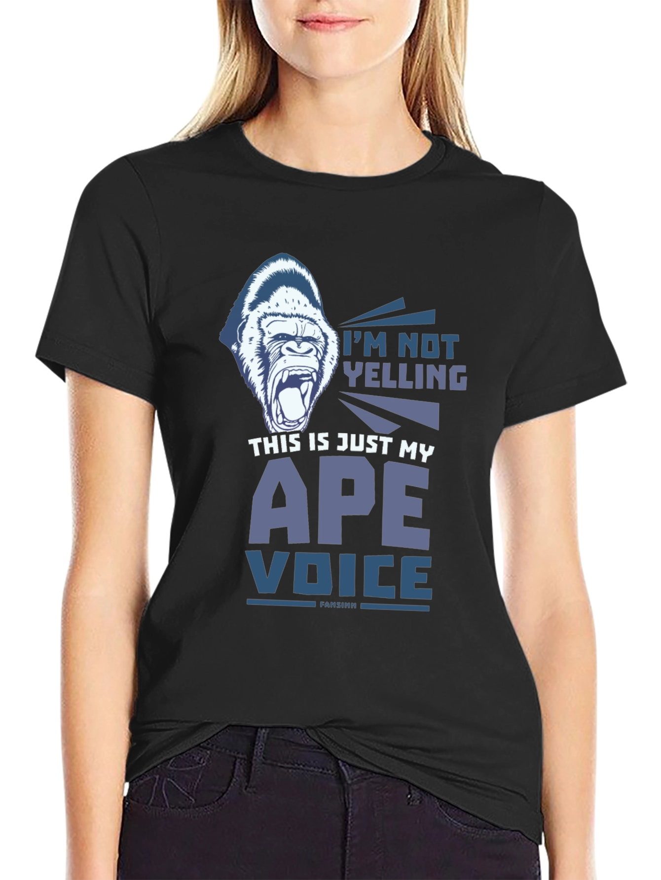 Black Ape Voice Men's Black T-Shirt view 2