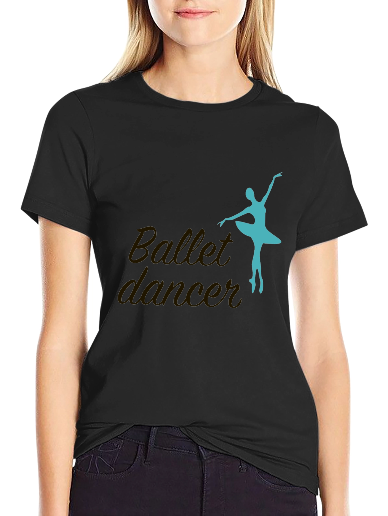 Black Ballet Dancer Graphic Tee - Stylish Comfort view 2