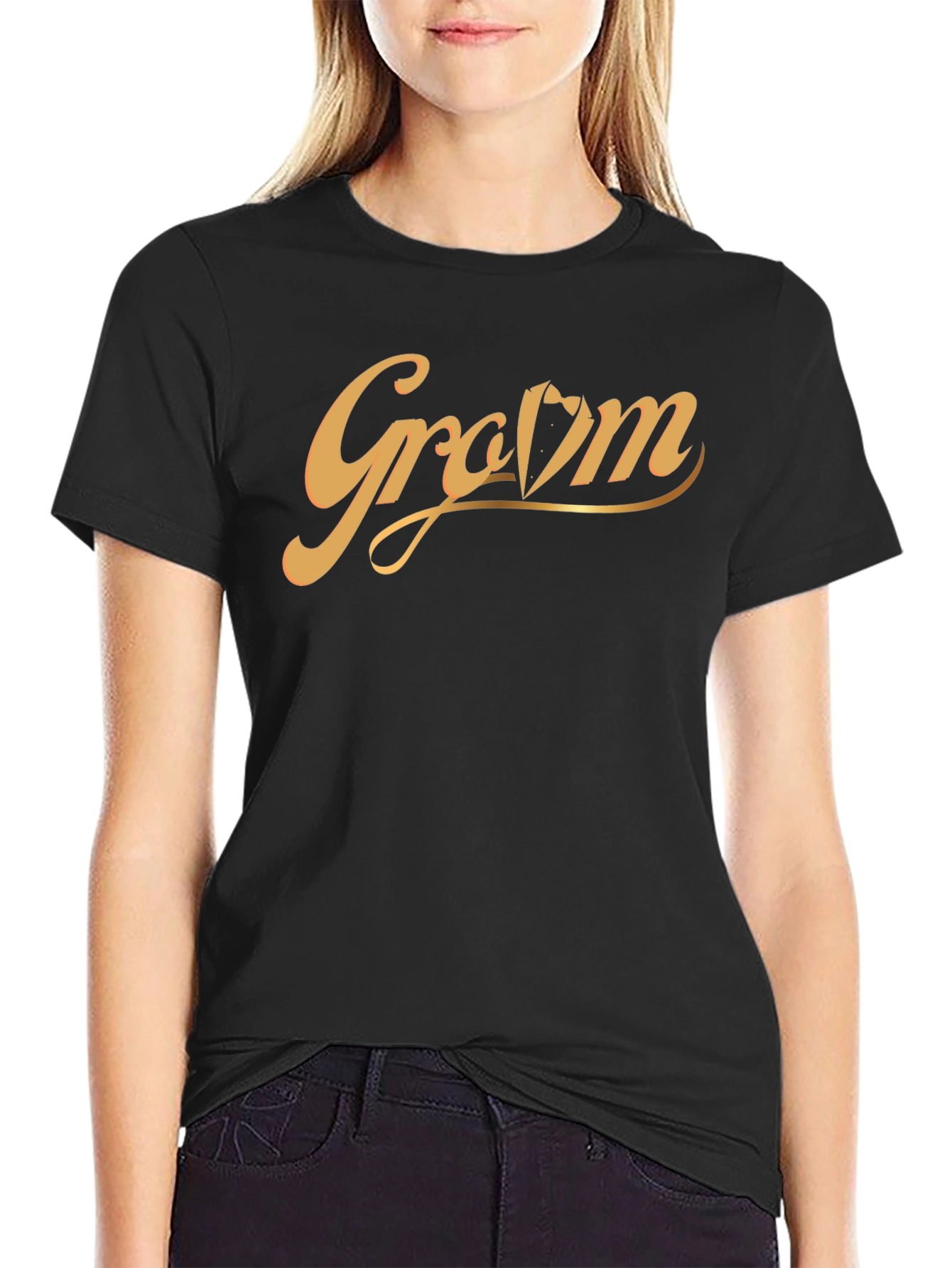 Black Groom Diamond Graphic Tee - Black view 2