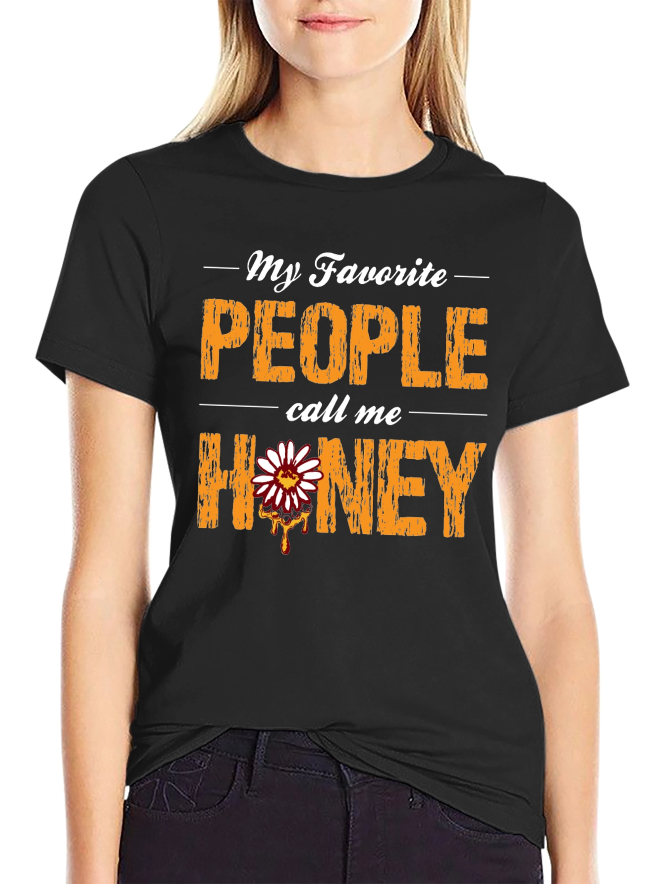 Black My Favorite People Call Me Honey T-Shirt view 2