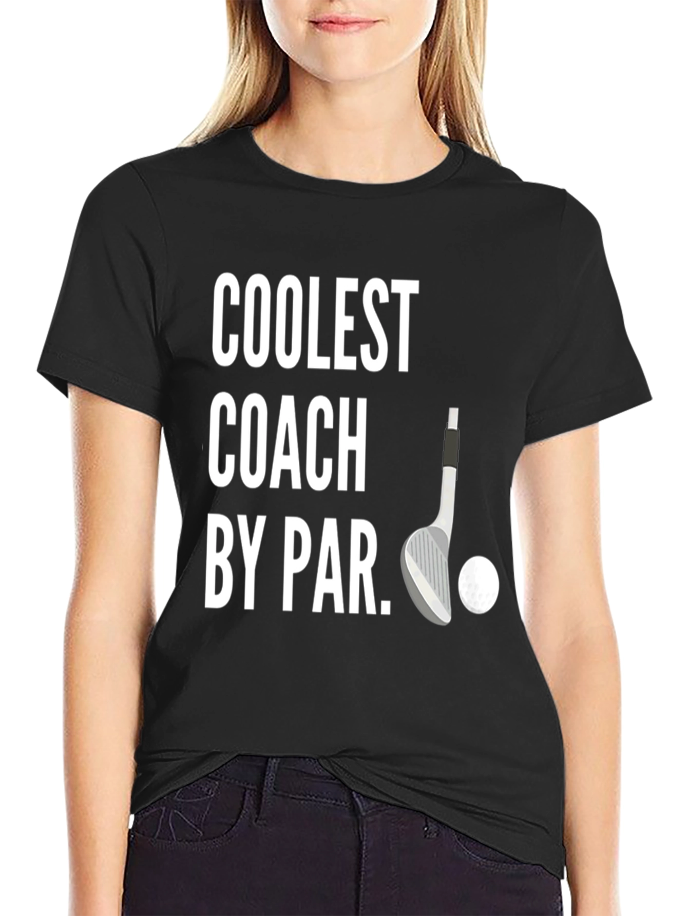 Black Coolest Coach By Par Golf T-Shirt view 2