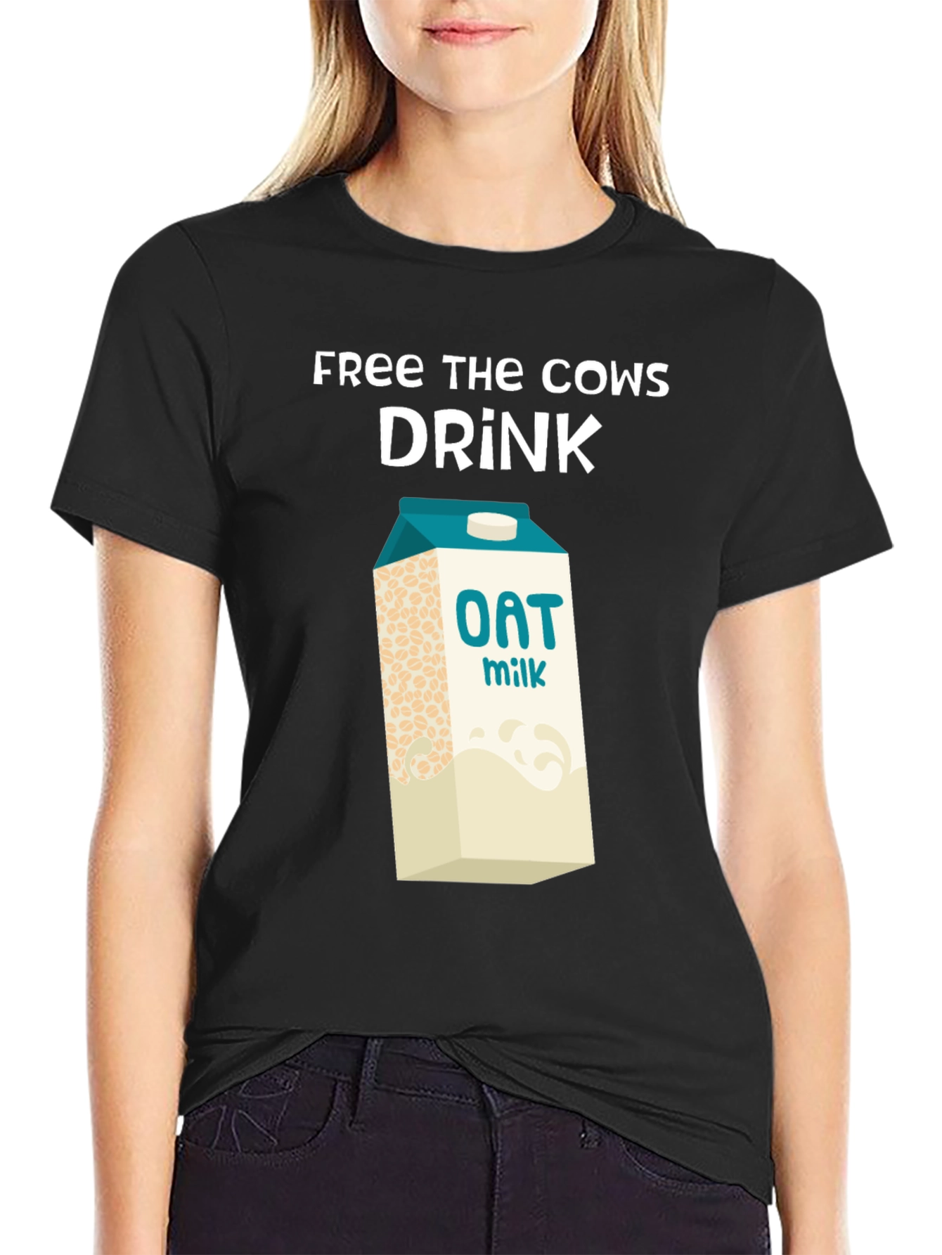 Free the Cows Drink Oat Milk T-Shirt - 2