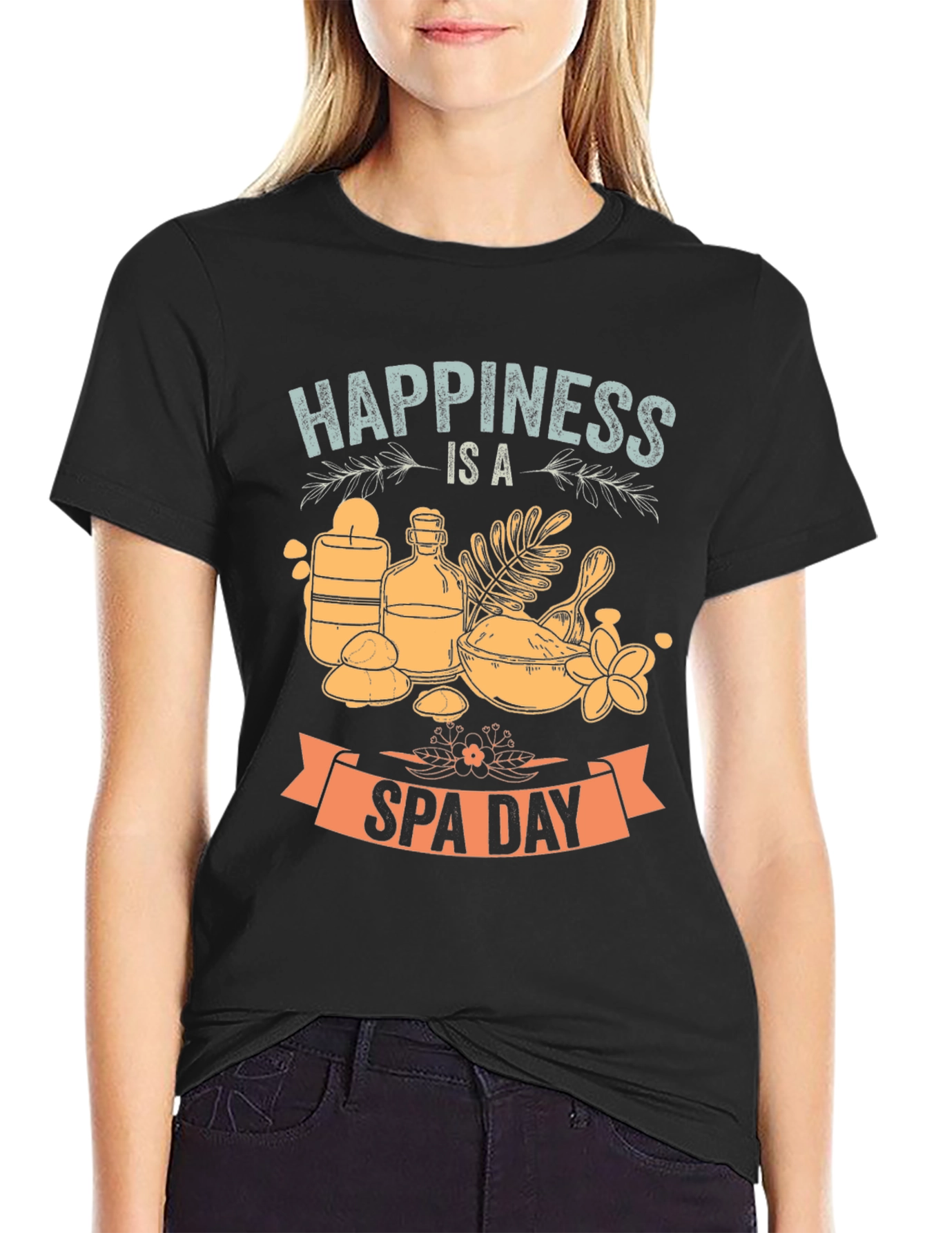 Black Happiness is a Spa Day Graphic T-Shirt view 2