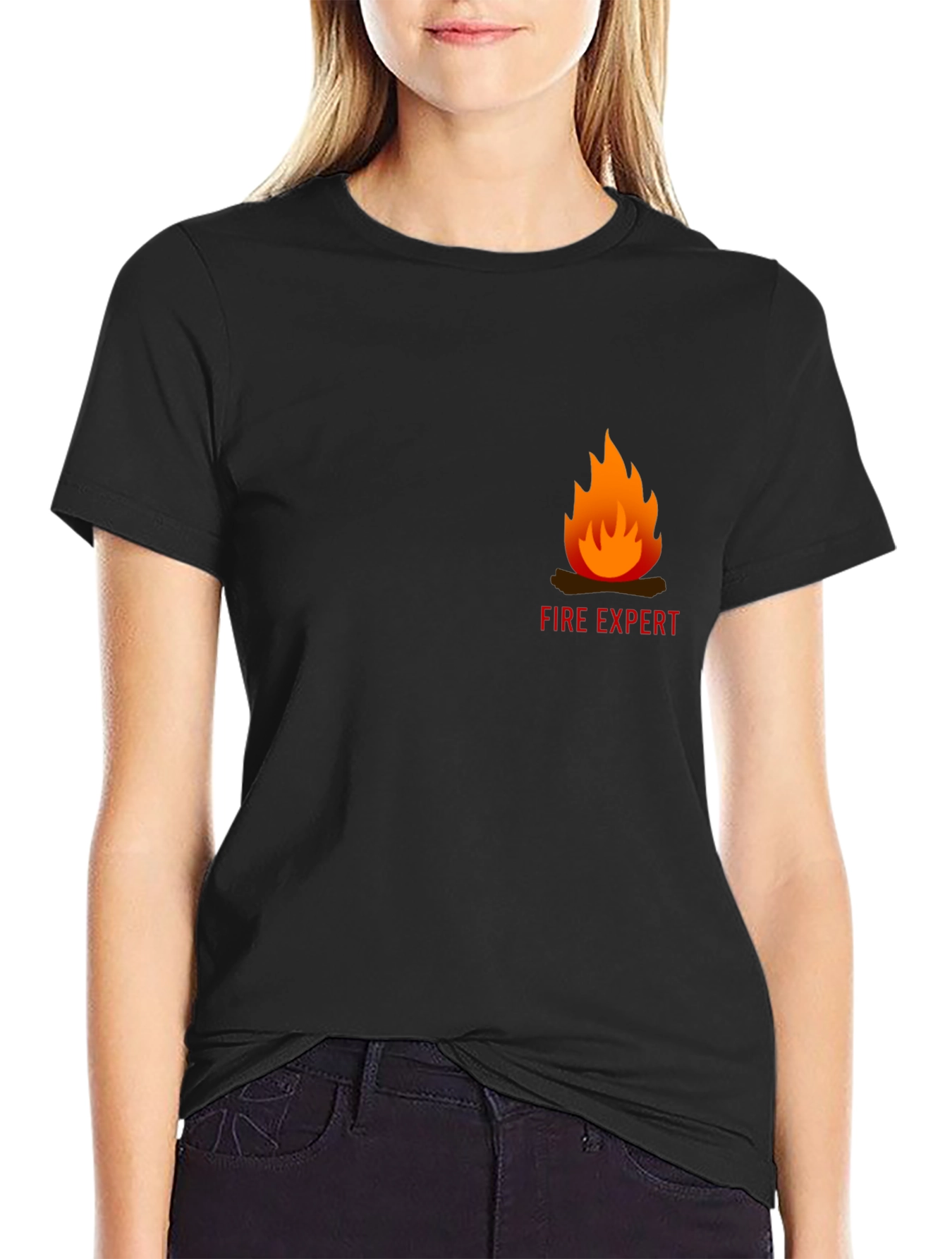 Black Fire Expert Black T-Shirt view 2