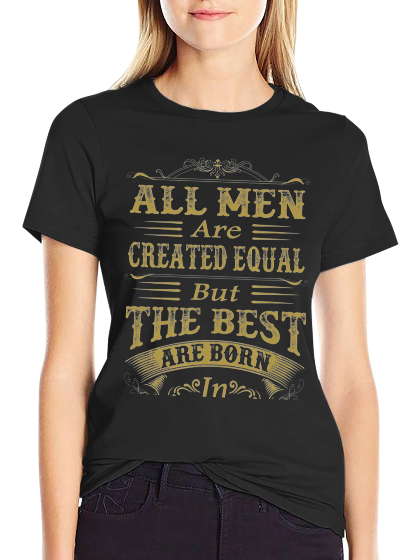 Black All Men Are Created Equal Black T-Shirt view 2