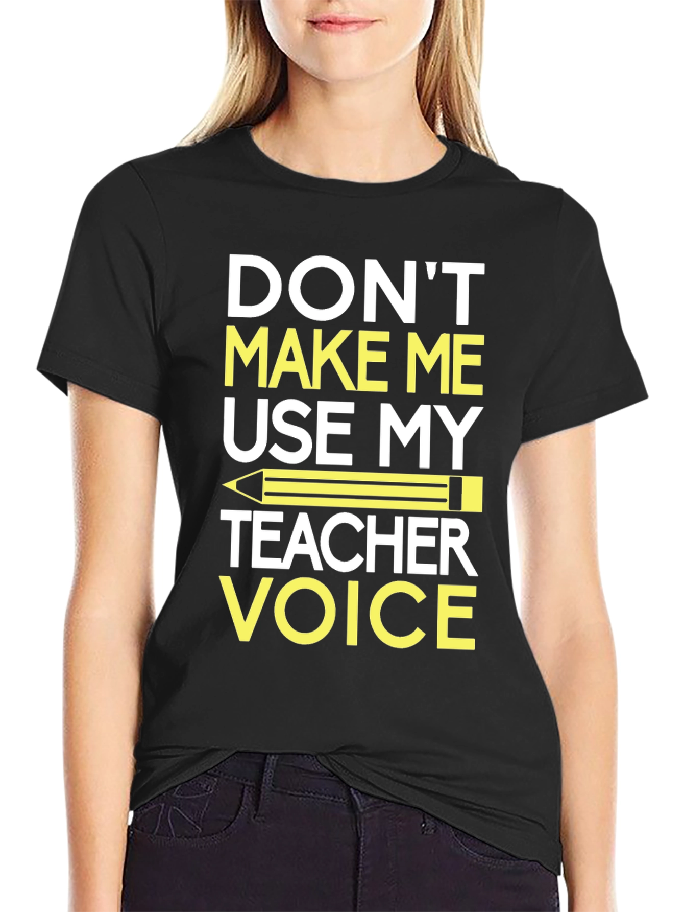 Black Teacher Voice T-Shirt - Funny Teacher Gift Idea view 2
