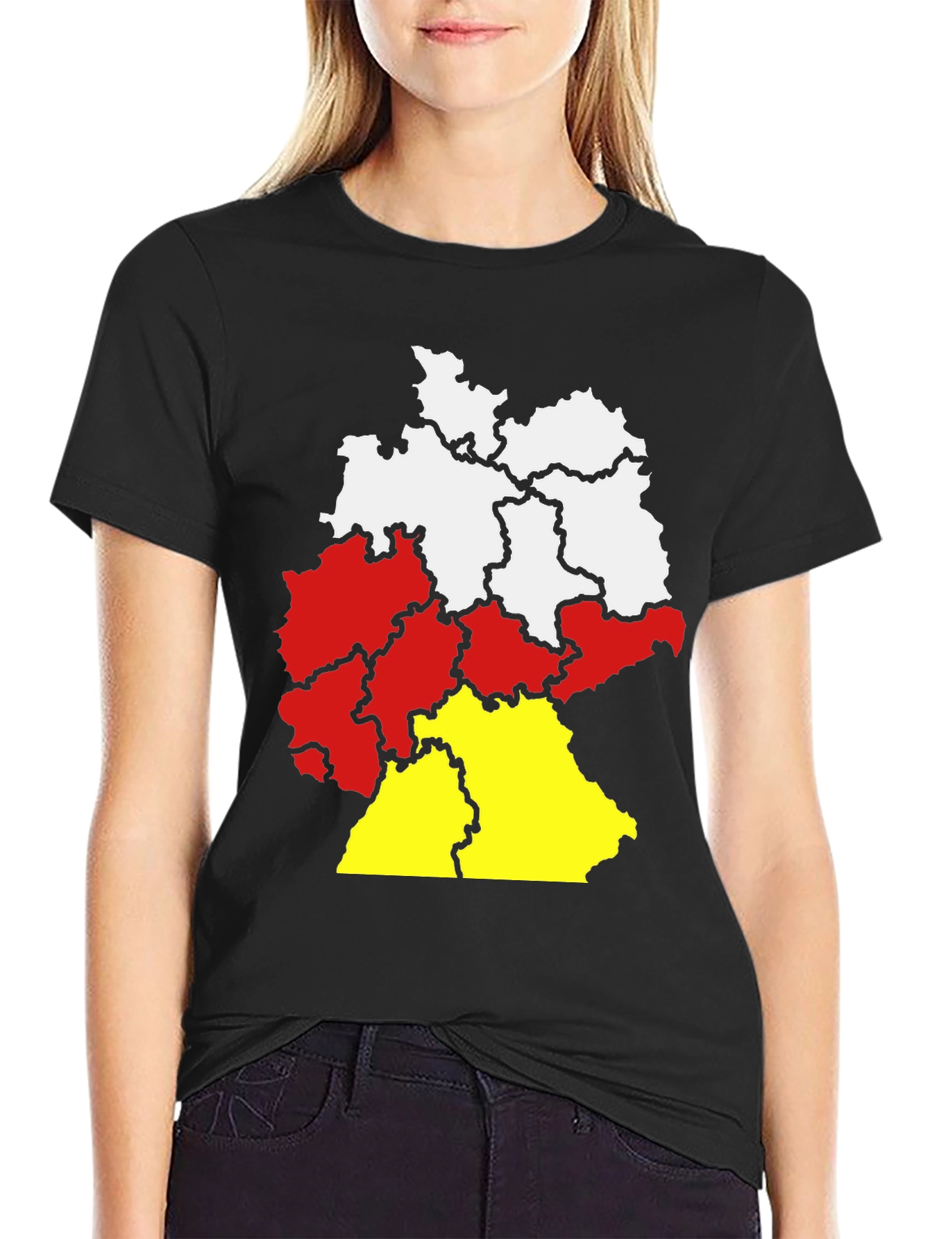 Germany Map Color Block T-Shirt - Deutschland Pride! - 2