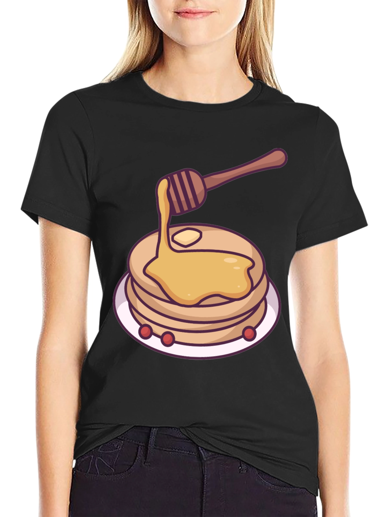 Black Pancake Graphic Tee - Delicious Style view 2