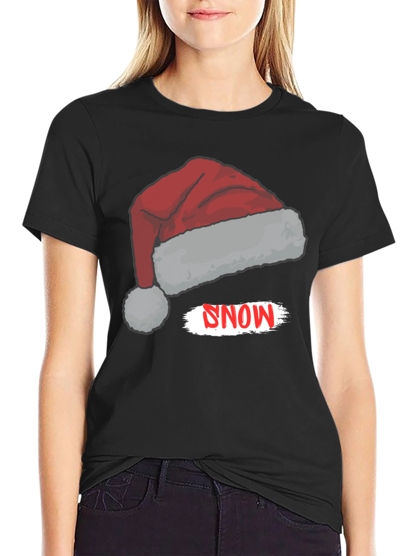 Snow Santa Hat Graphic Tee - 2