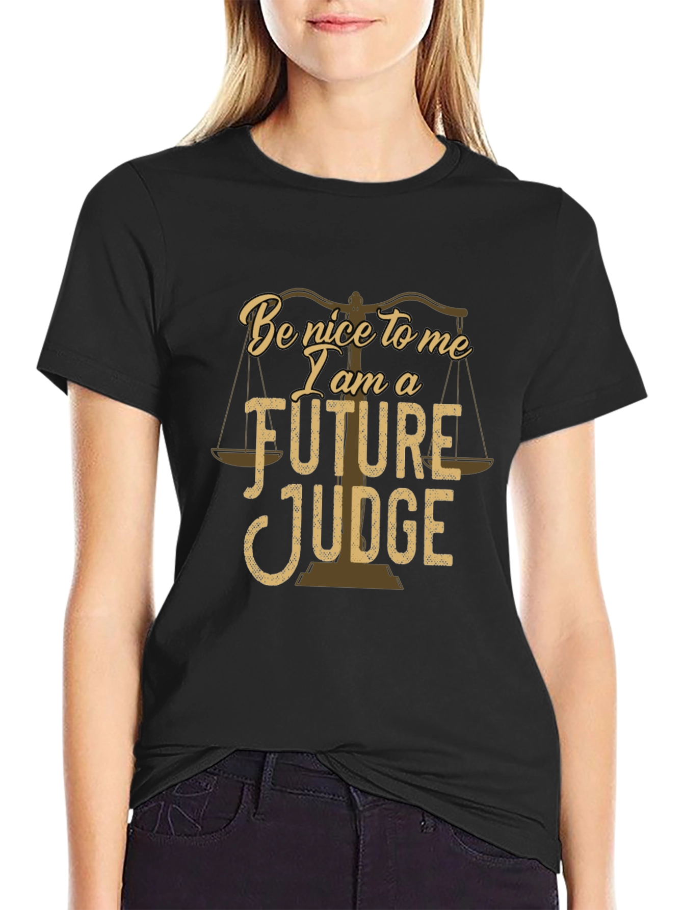 Black Future Judge T-Shirt - Law Student Graduation Gift view 2