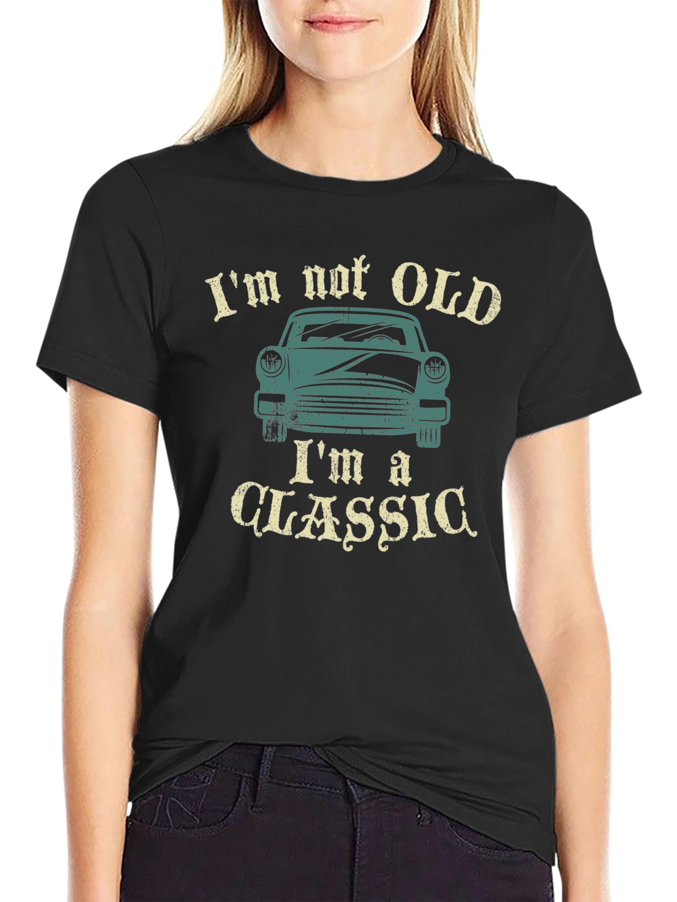 Black I'm Not Old I'm A Classic Car Graphic T-Shirt view 2