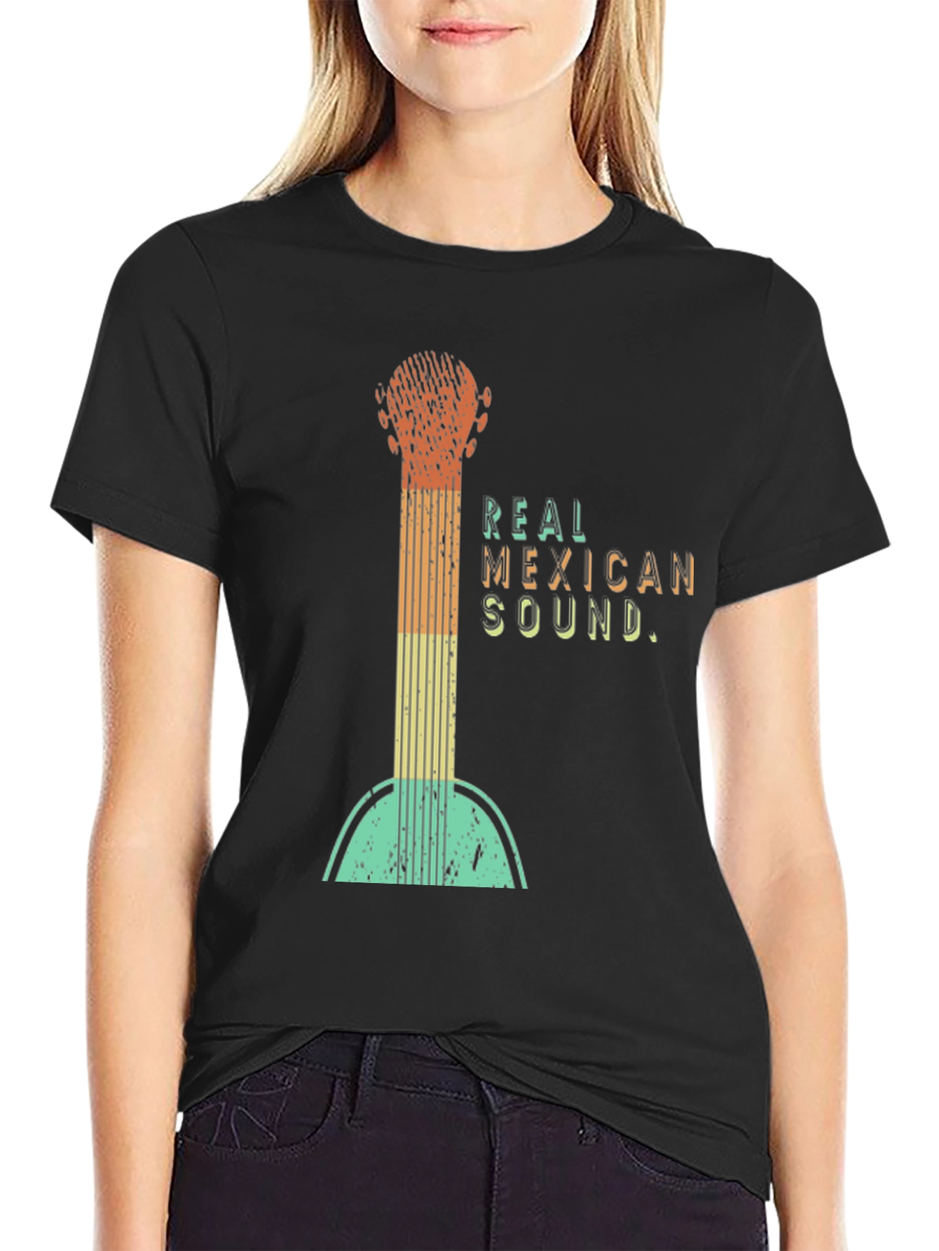 Black Real Mexican Sound Tee - Guitar Design view 2