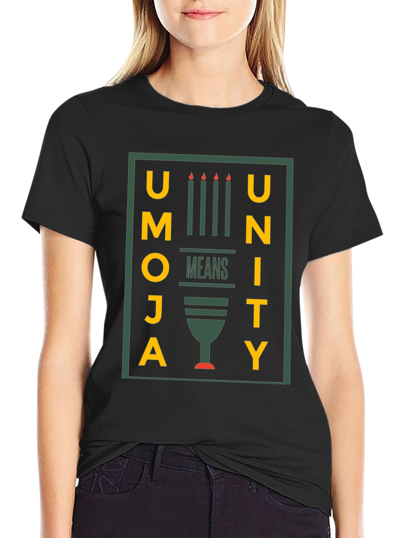 Umoja Unity Kwanzaa T-Shirt - Black Graphic Tee - 2