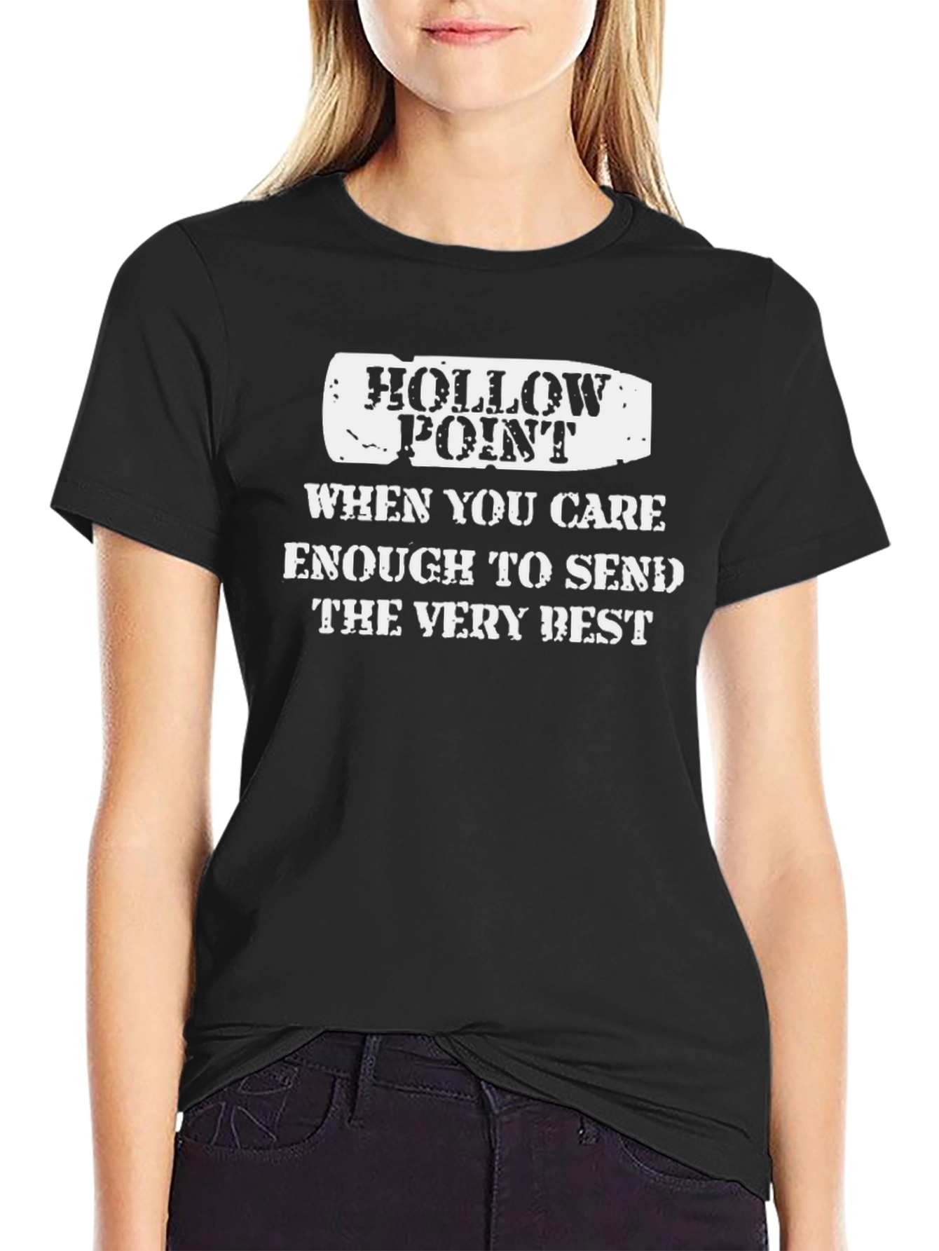 Black Hollow Point T-Shirt - When You Care Enough to Send the Very Best view 2