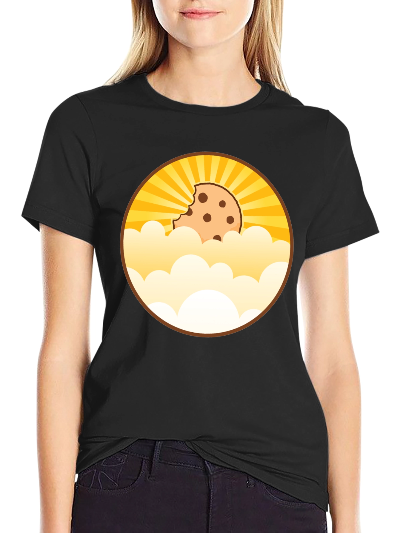 Black Cookie Cloud T-Shirt - Bite Out Of The Sky view 2