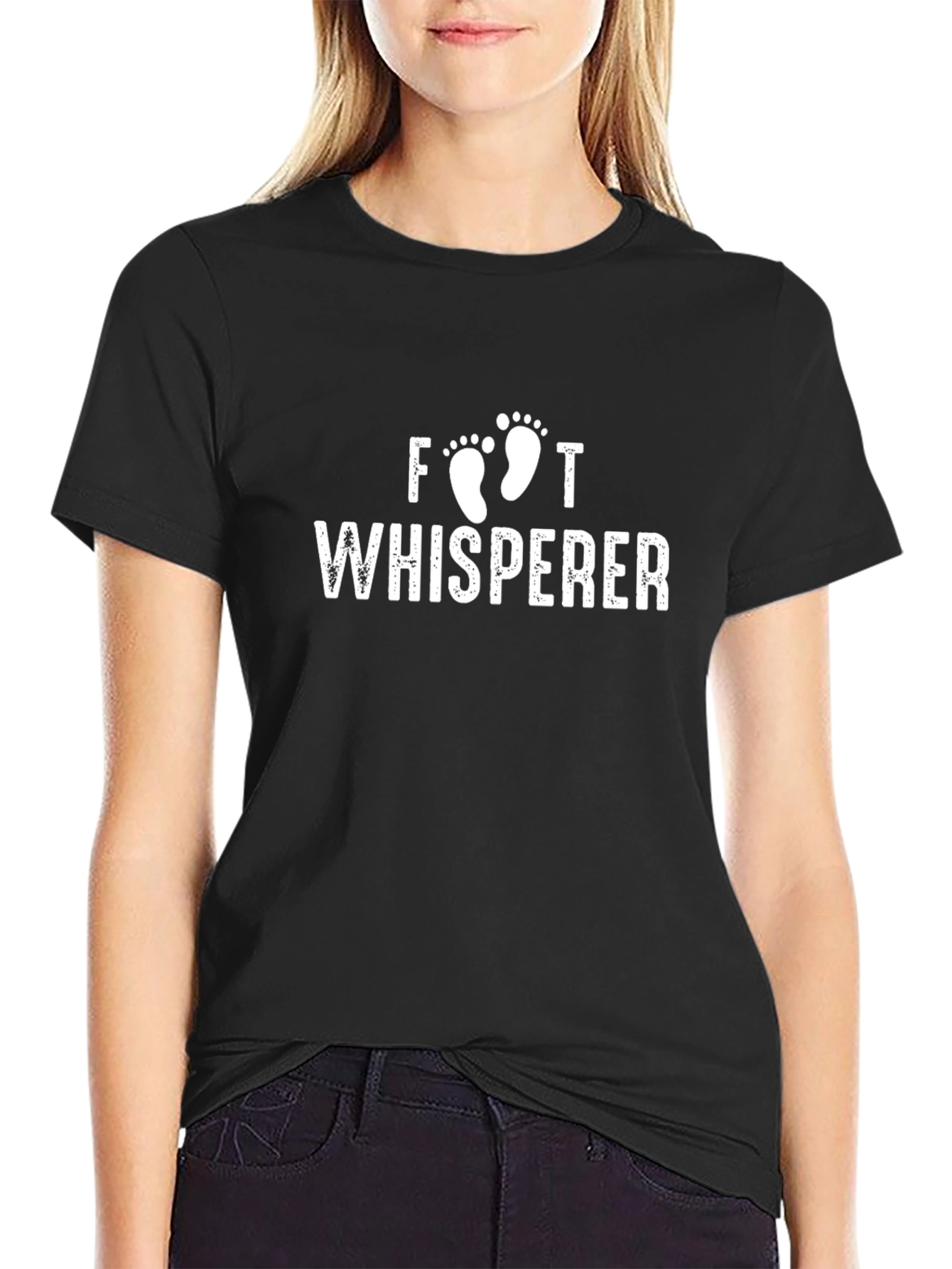 Black Foot Whisperer Funny Graphic T-Shirt view 2