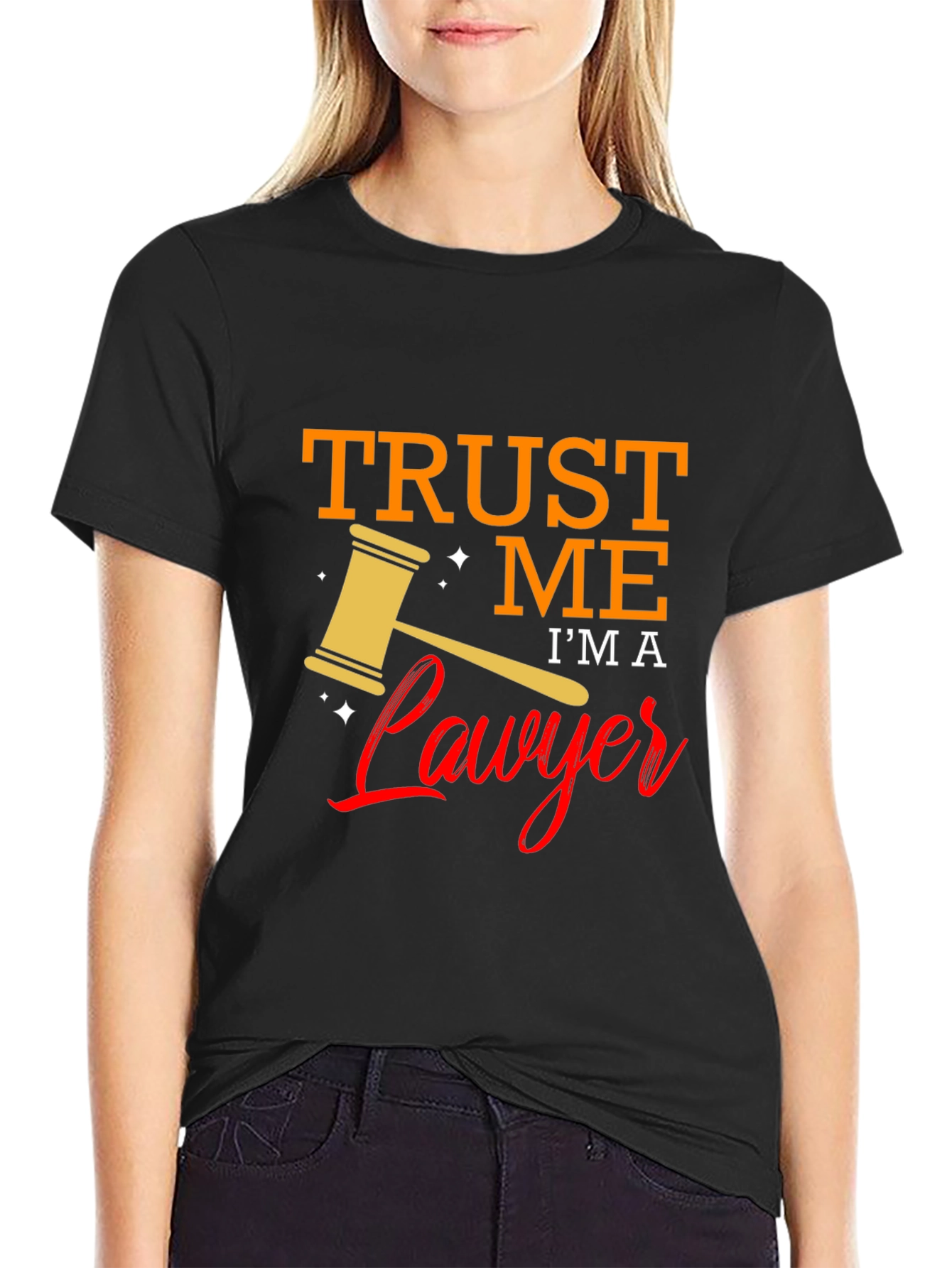 Black Trust Me I'm A Lawyer T-Shirt view 2