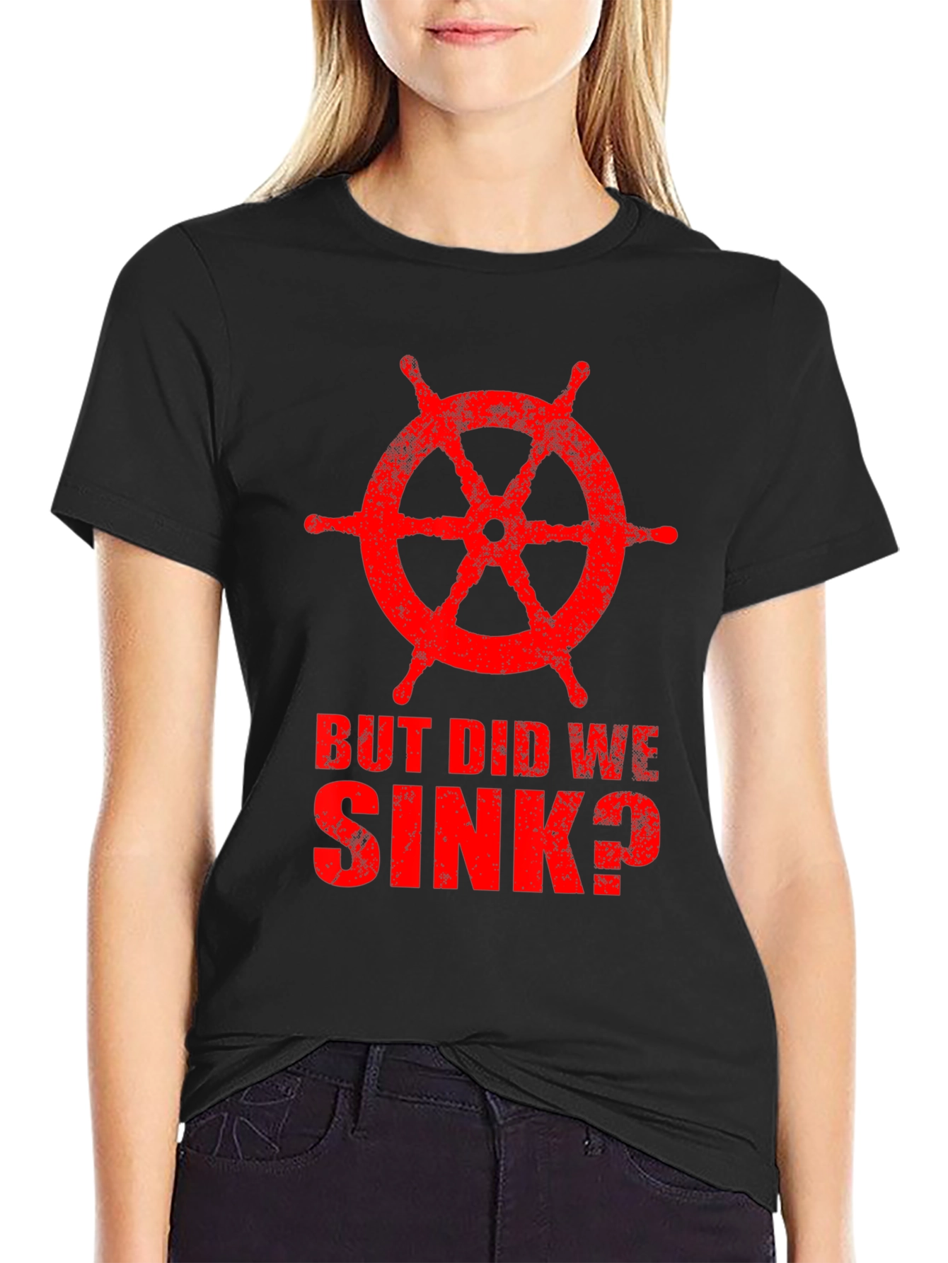 Black But Did We Sink? Graphic Tee - Nautical T-Shirt view 2