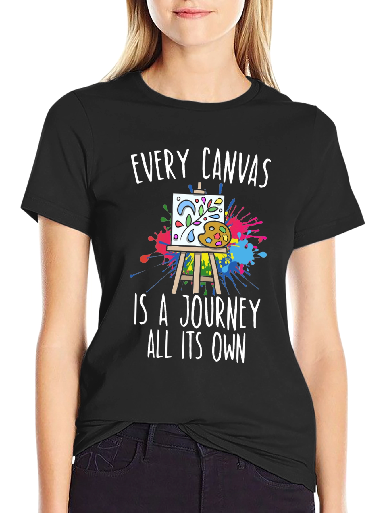 Black Artist Canvas Journey T-Shirt view 2