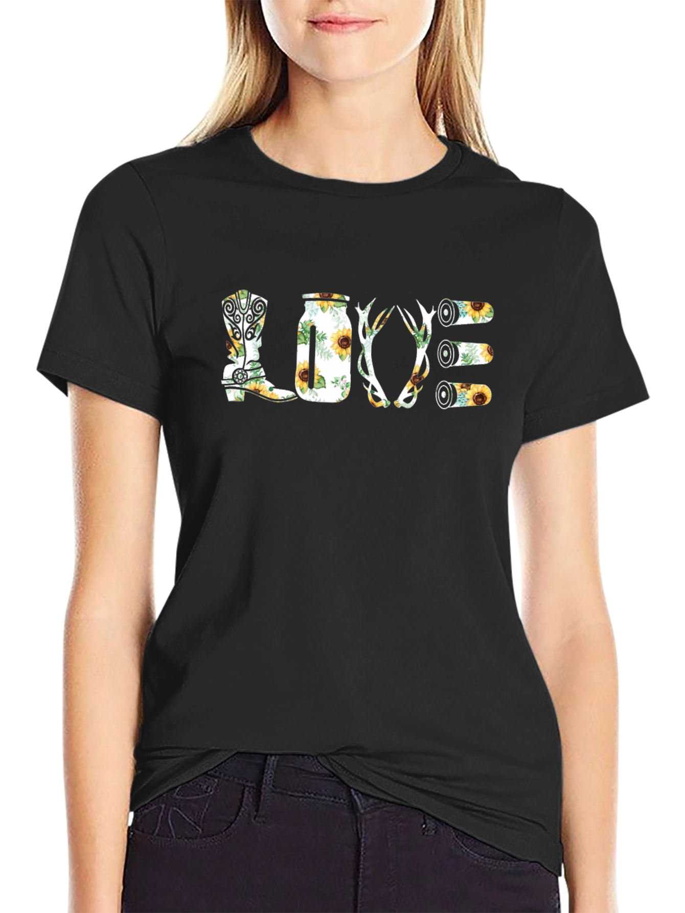 Black Country LOVE Black T-Shirt view 2