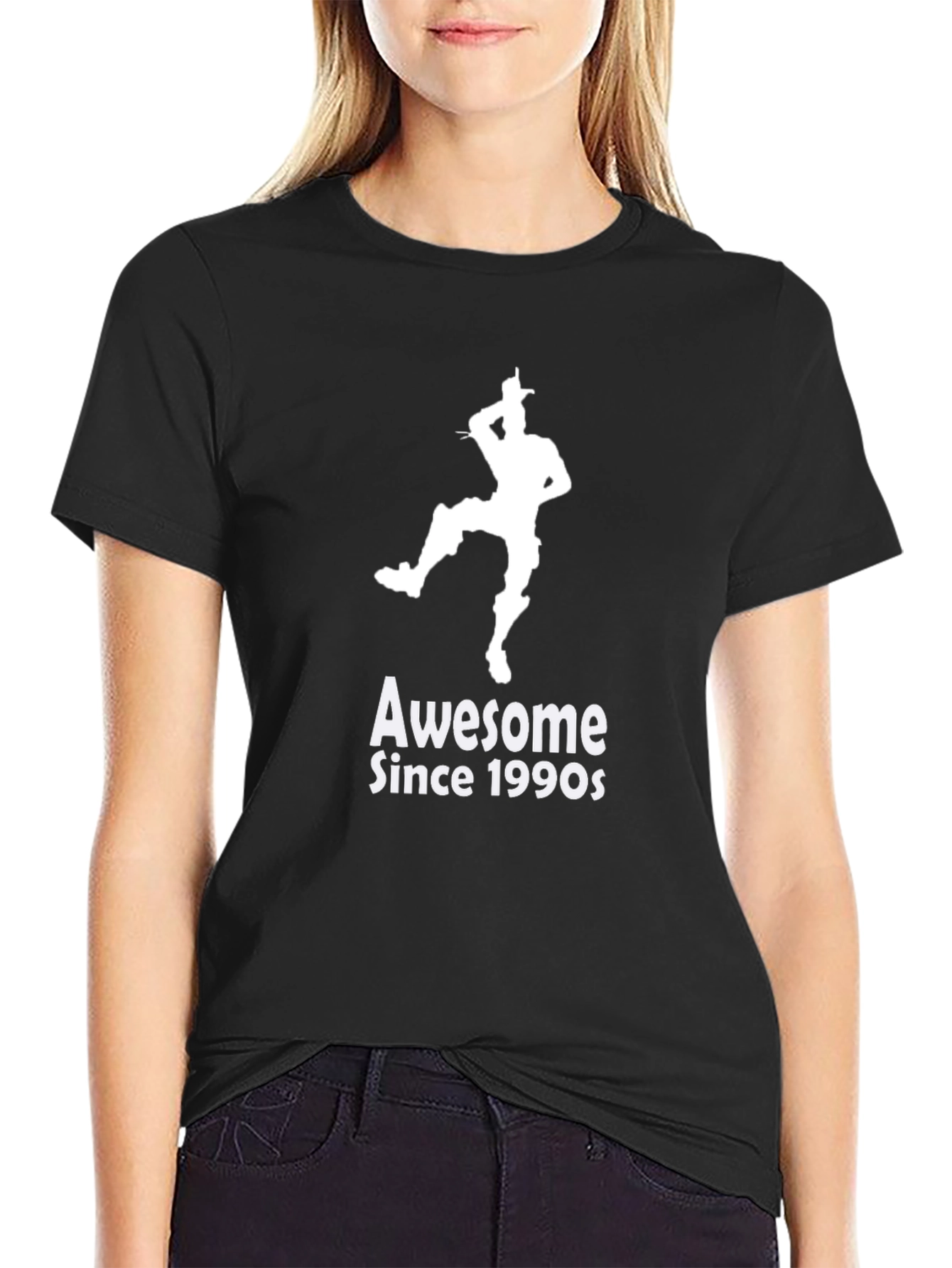 Black Awesome Since 1990s Graphic T-Shirt view 2