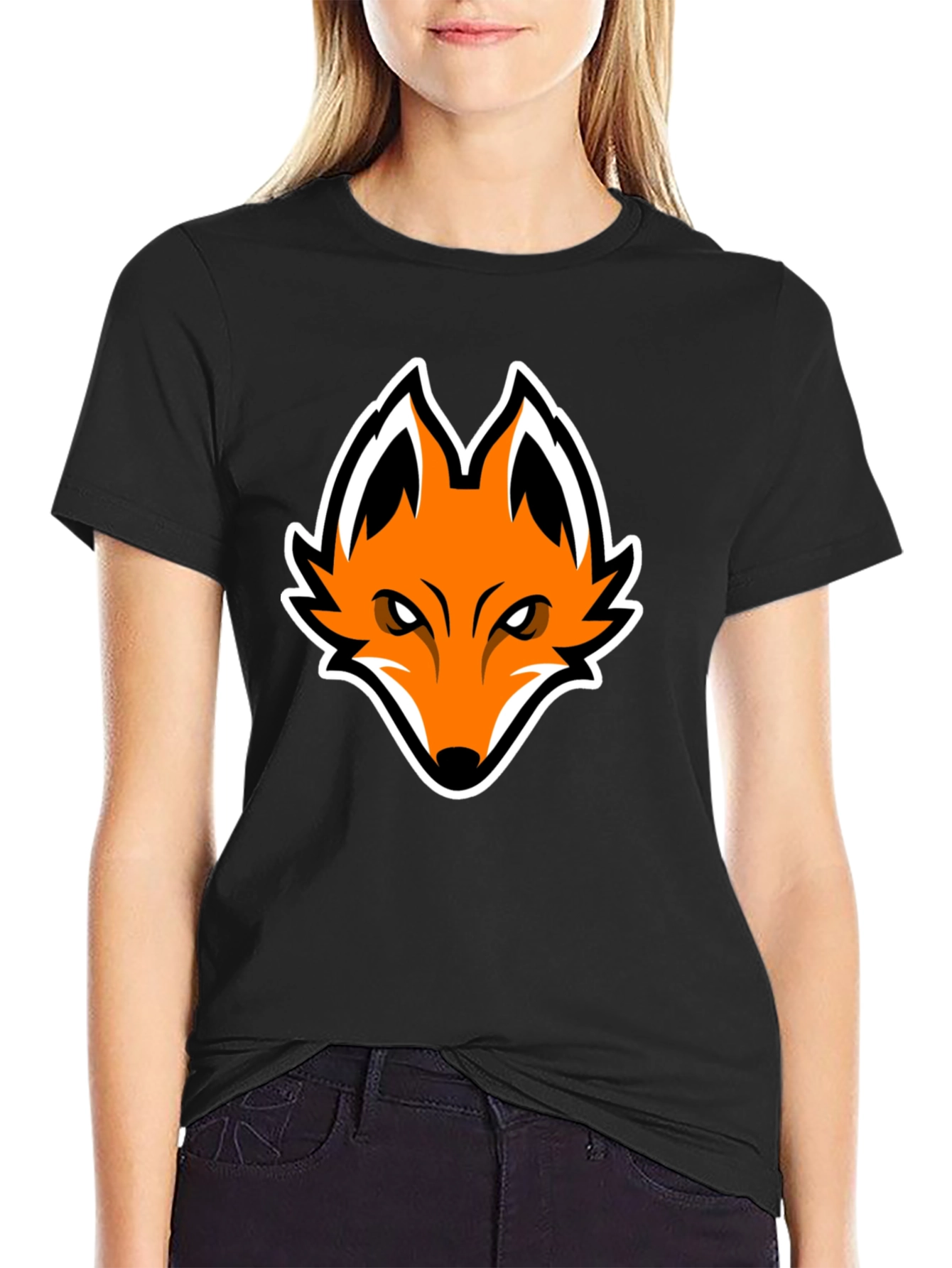 Black Fox Graphic Black T-Shirt view 2