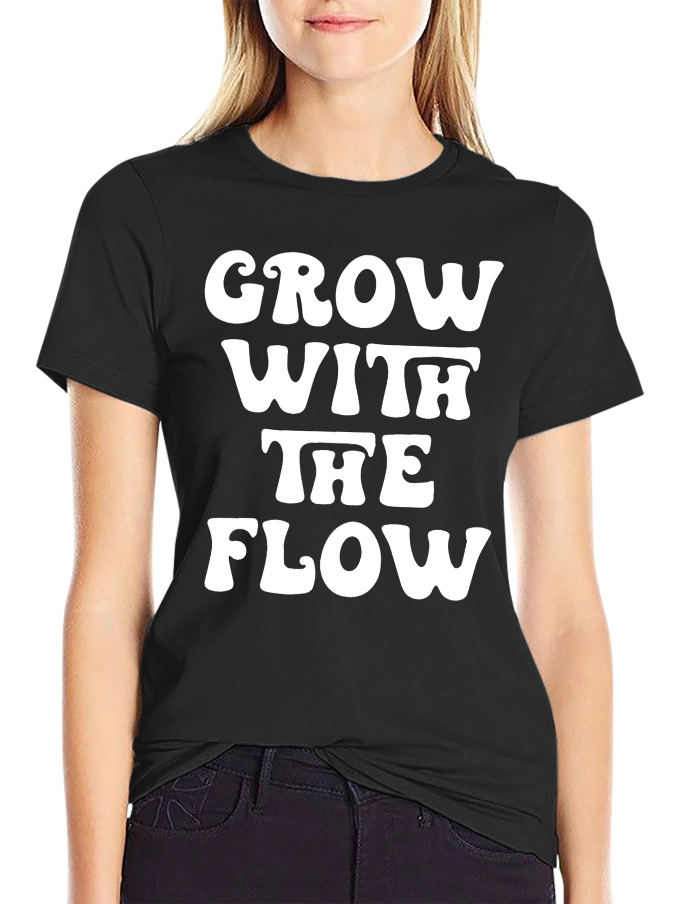Black Grow With The Flow Graphic Tee - Black view 2